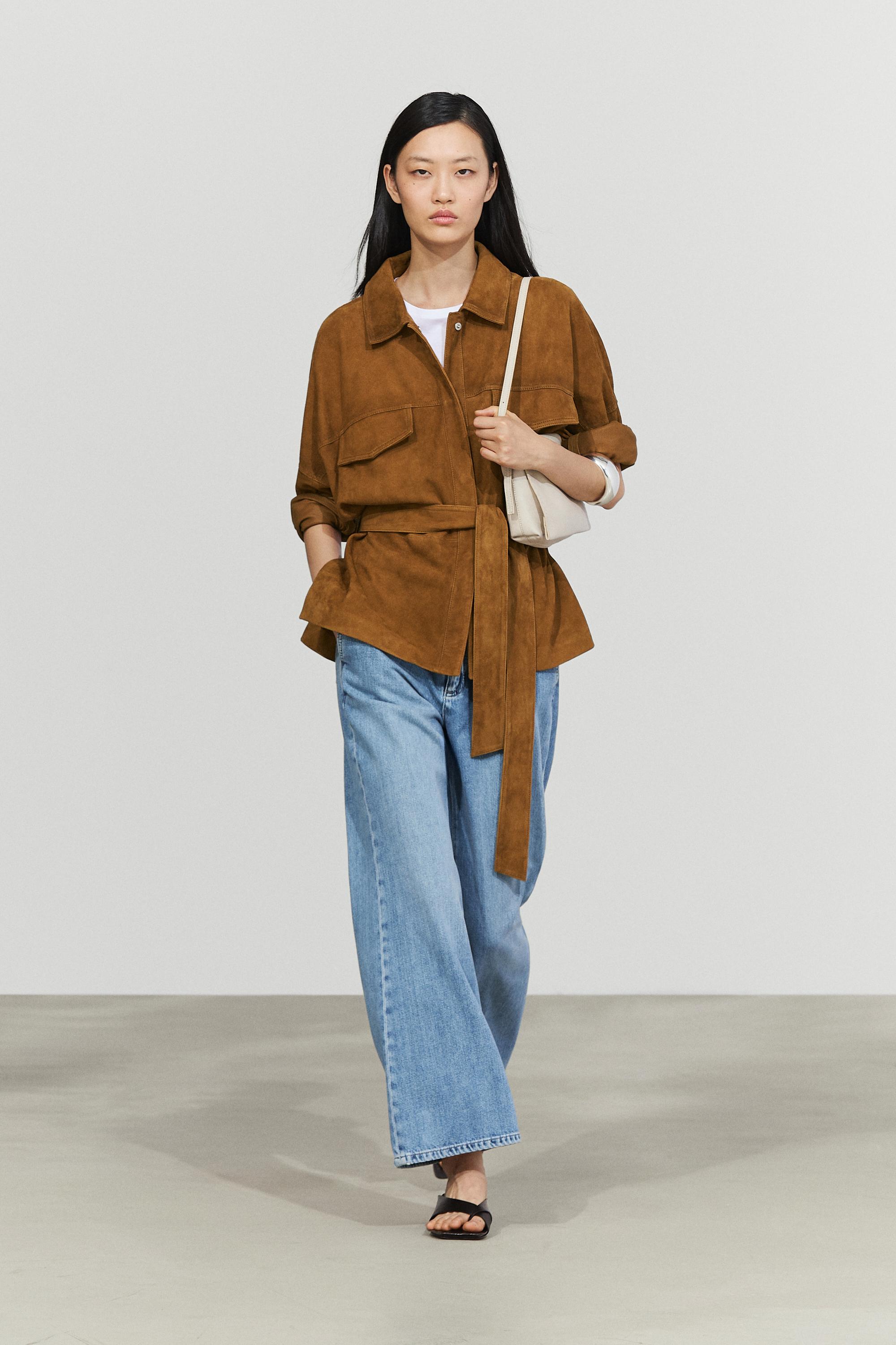 Veste en croûte de cuir