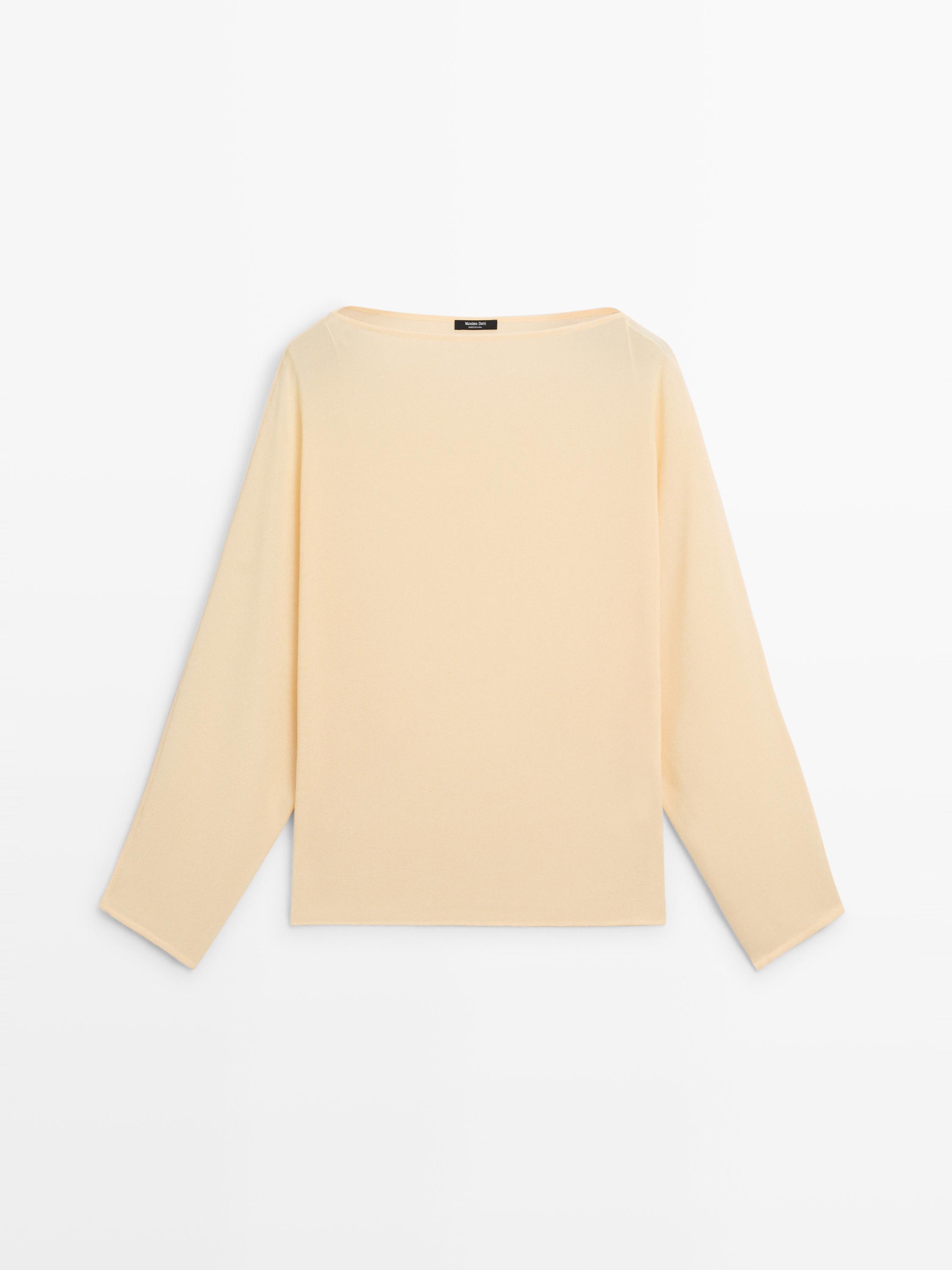 Flowing semi-sheer shirt — Mustard