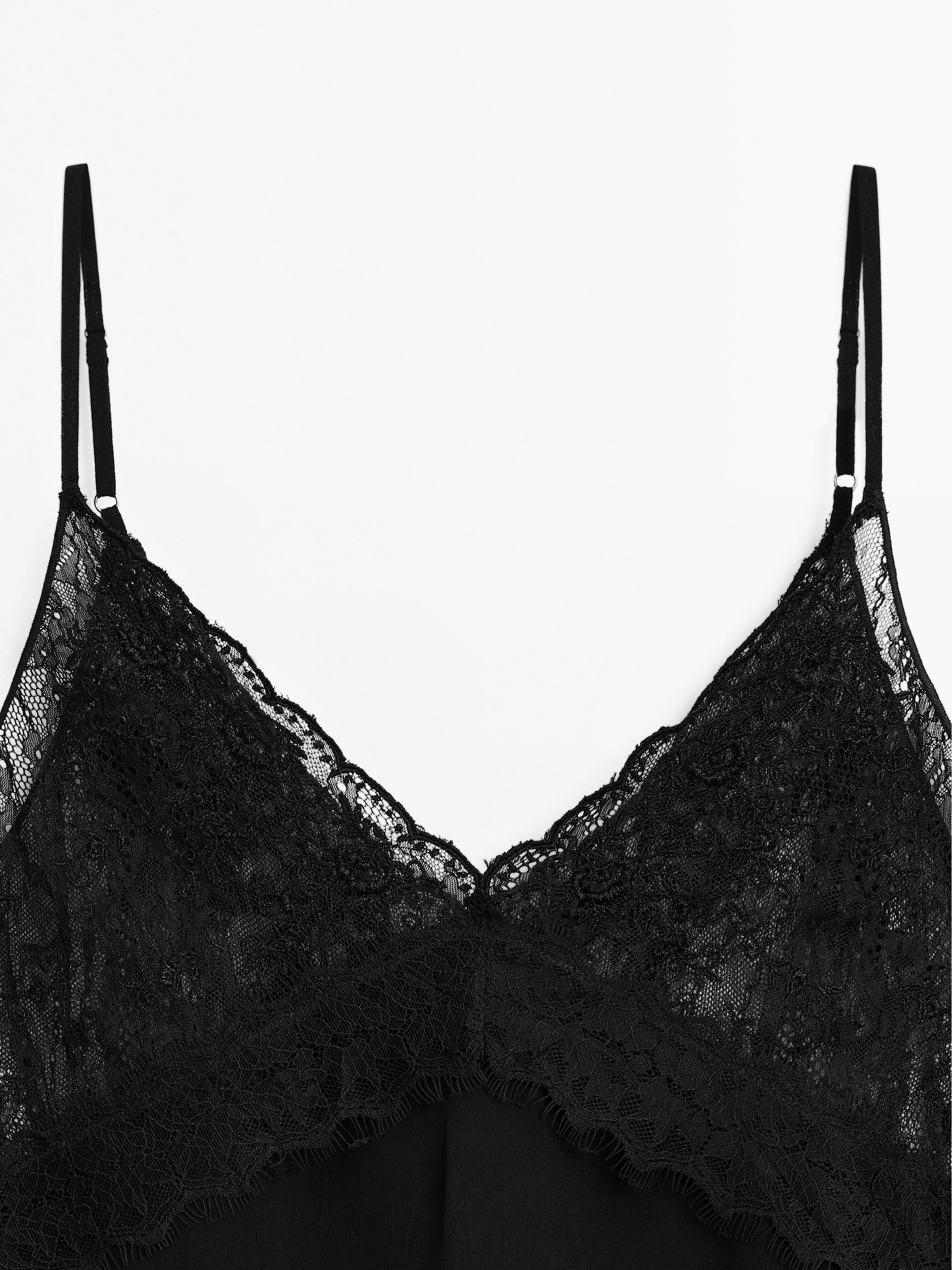 Strappy lace camisole top