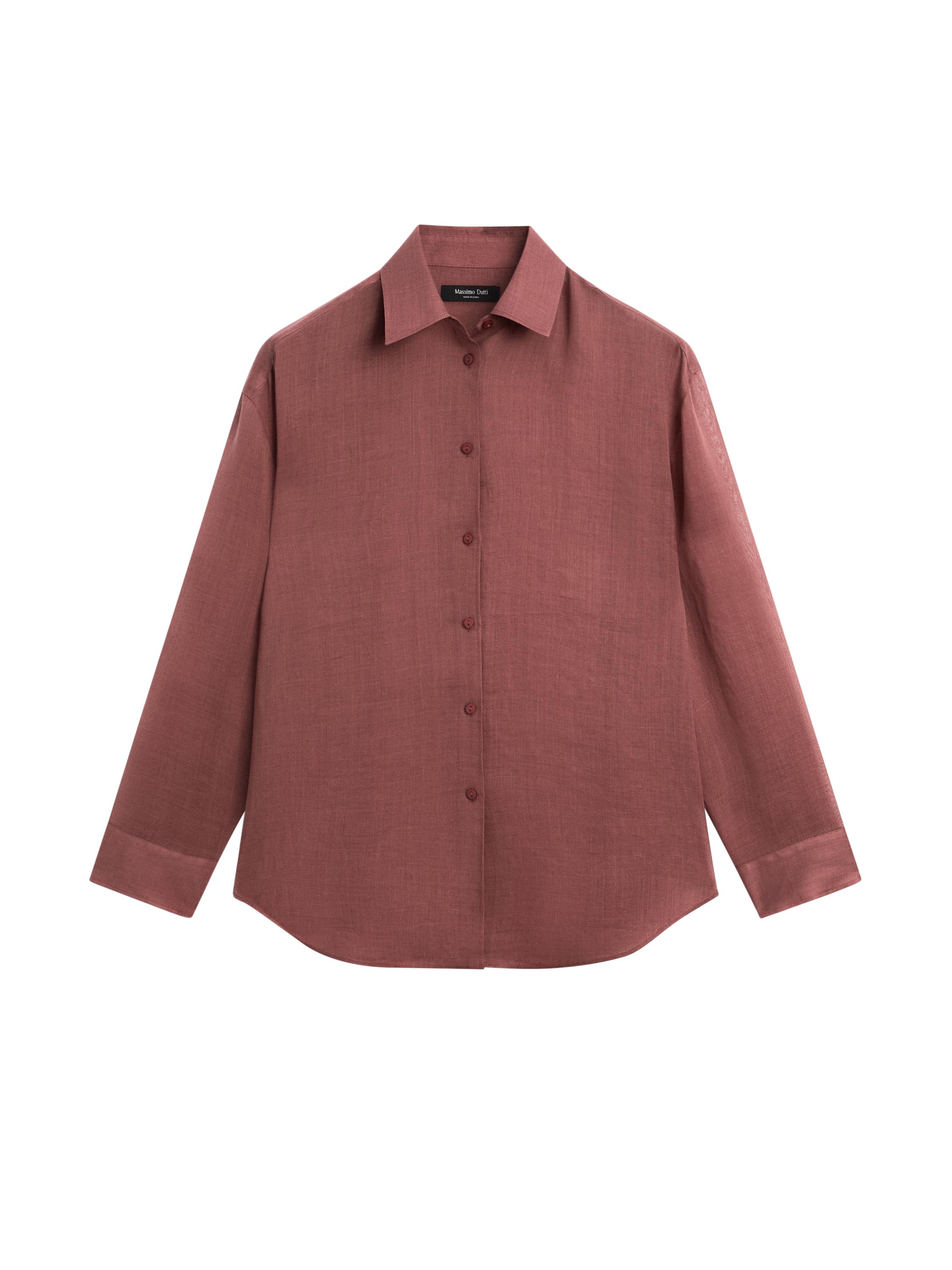 Flowing ramie blend shirt