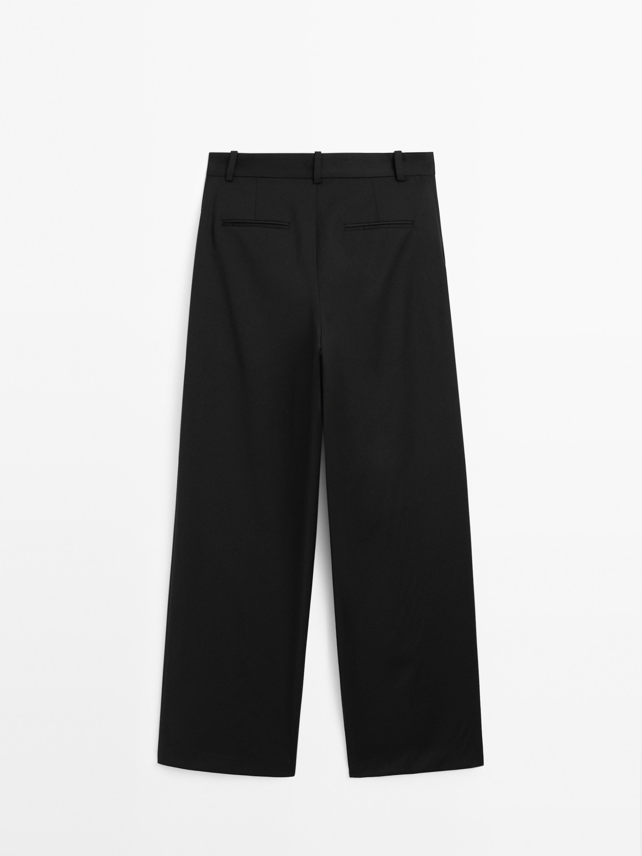 Relaxed fit cool wool trousers