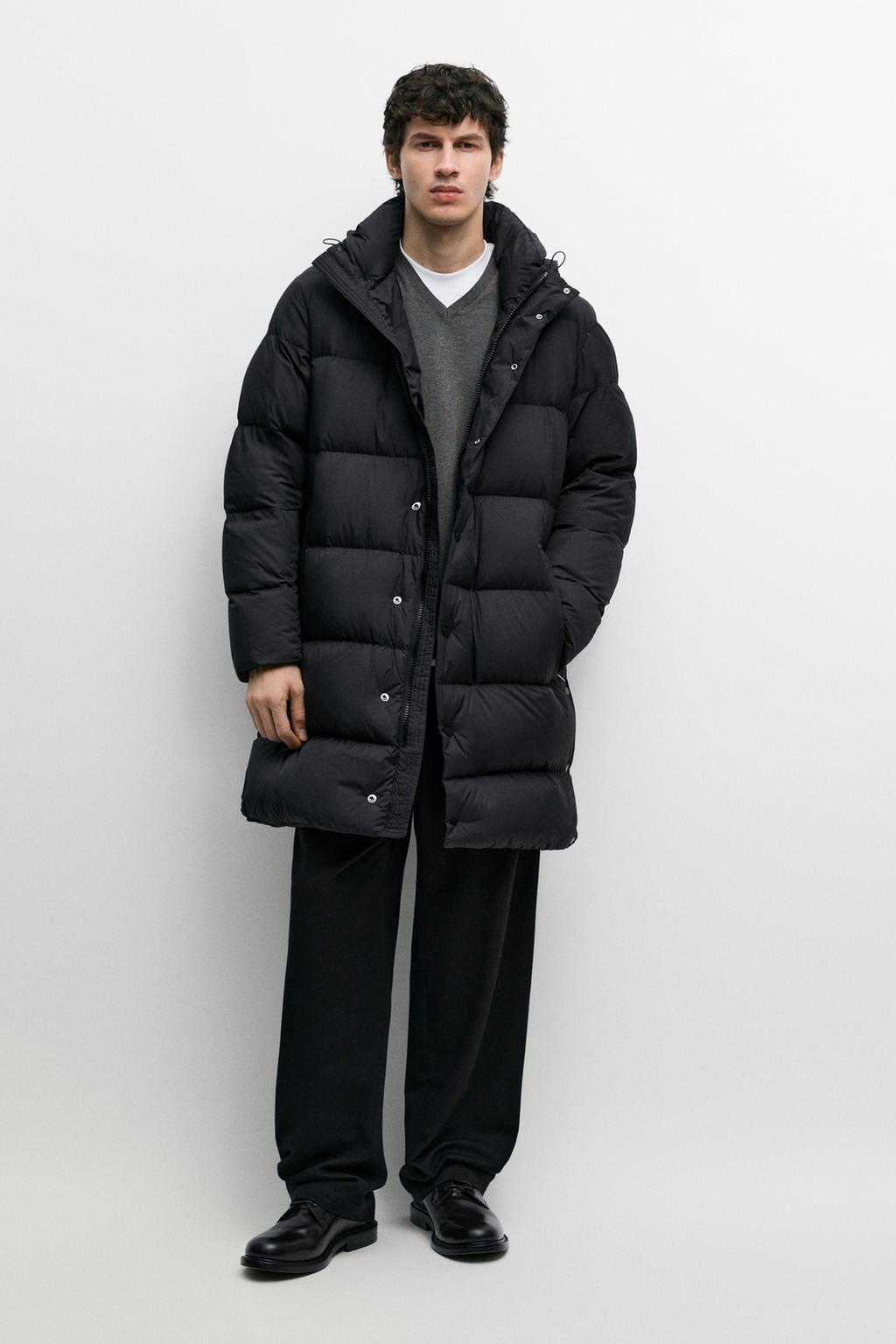 Down jacket with hood