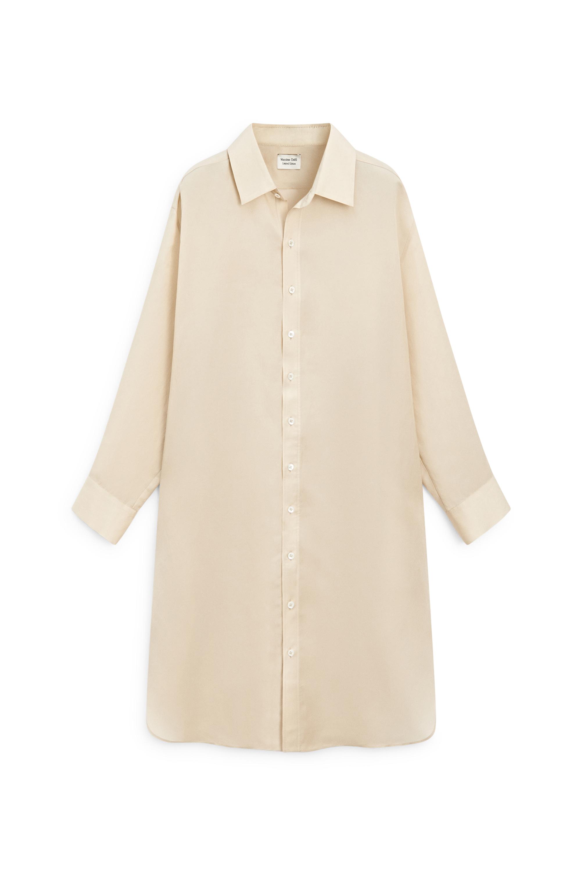 Long flowing oversize shirt - LIMITED EDITION — CREAM