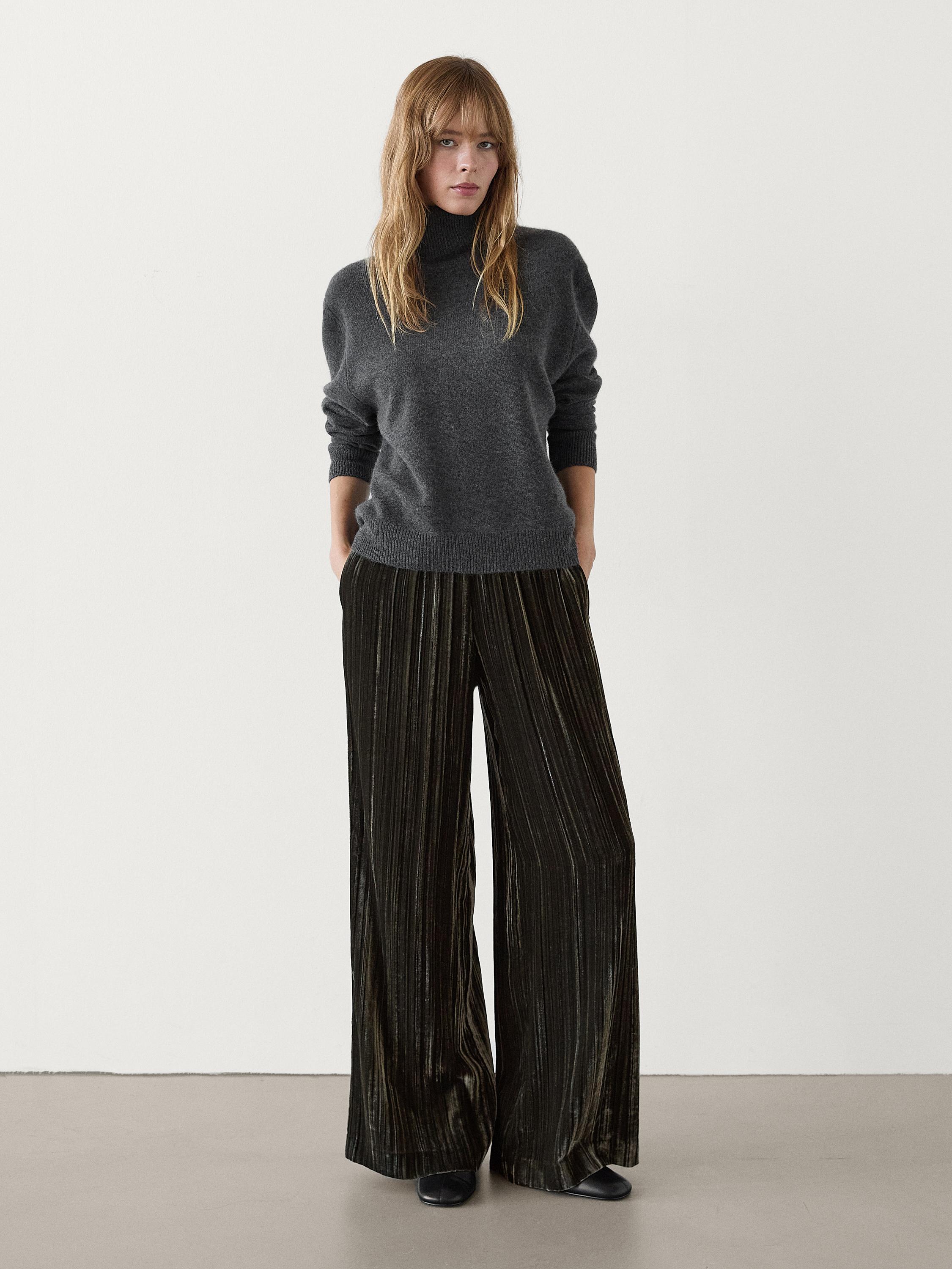 Massimo dutti wide leg trousers best sale