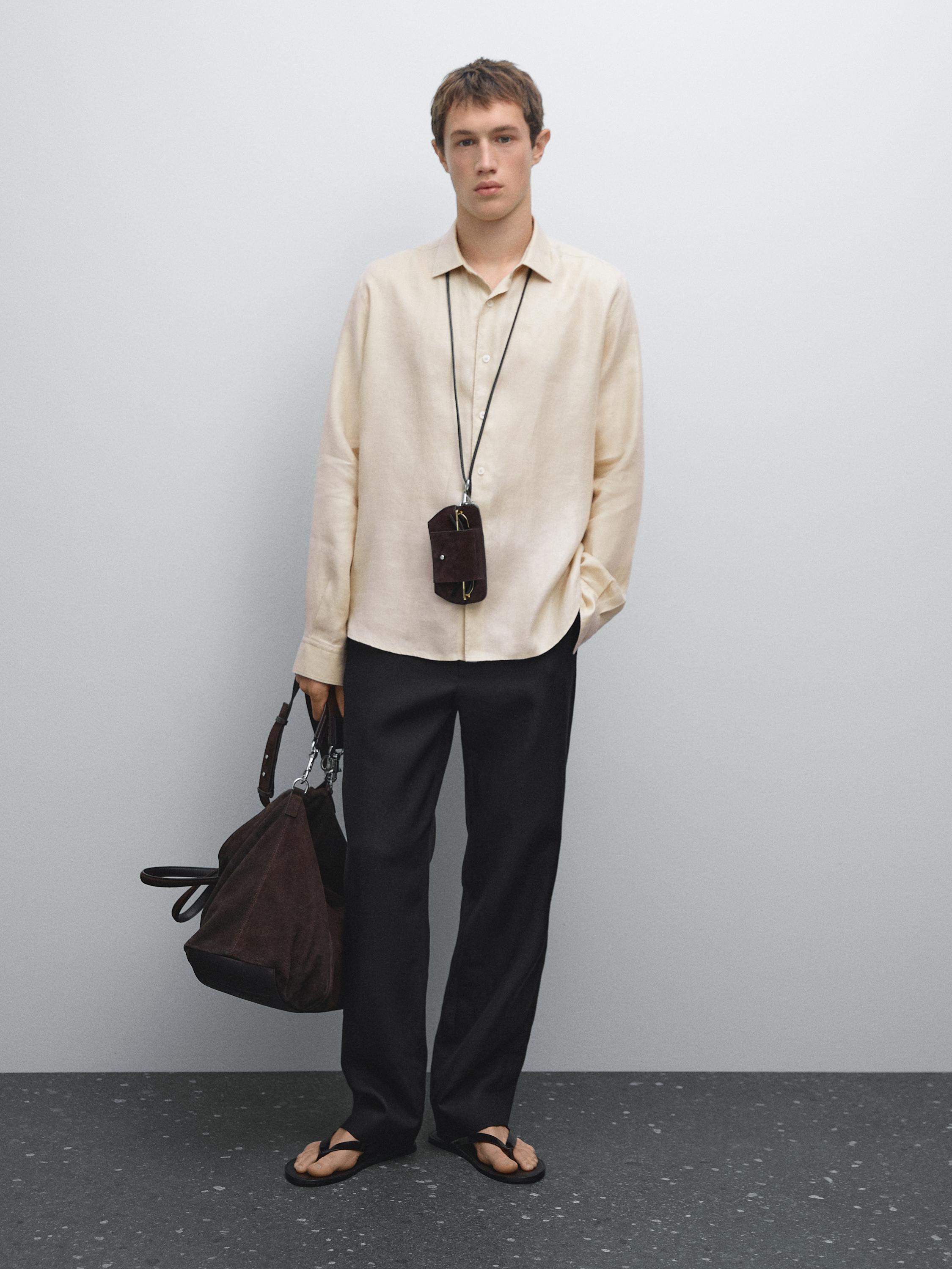 Camisa regular fit leve em twill