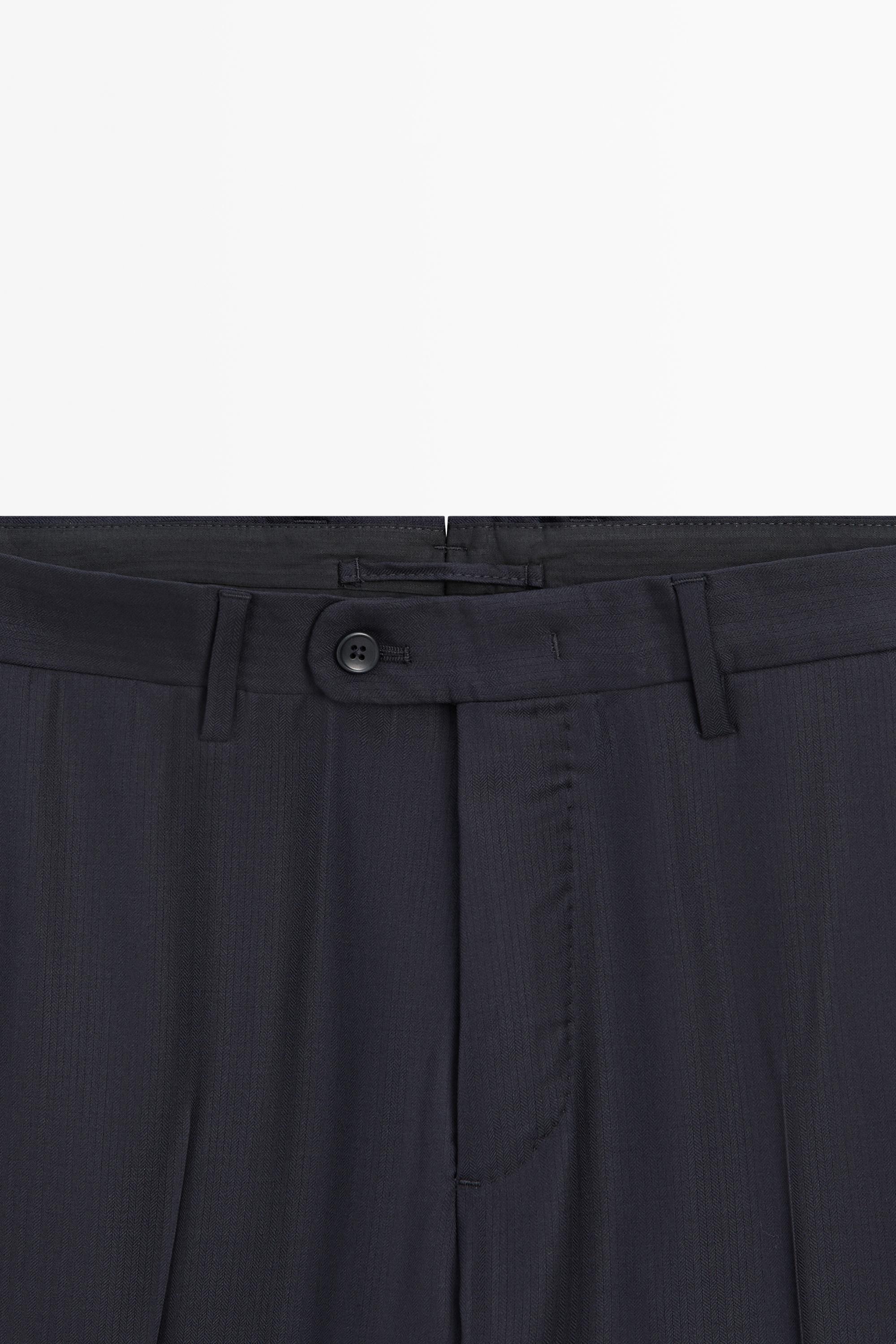 Cold wool suit trousers — NAVY BLUE