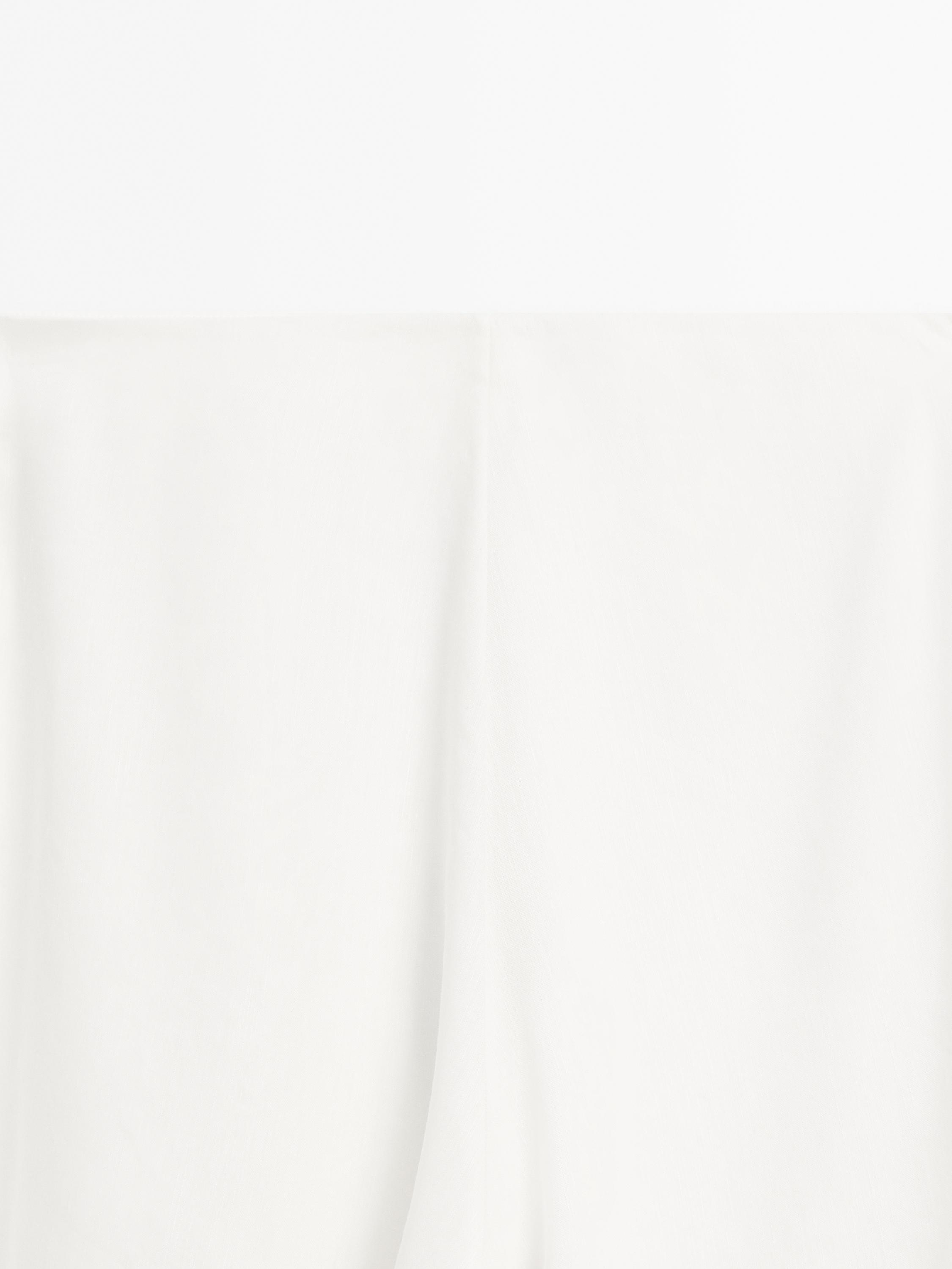 Flared linen blend skirt with seam details