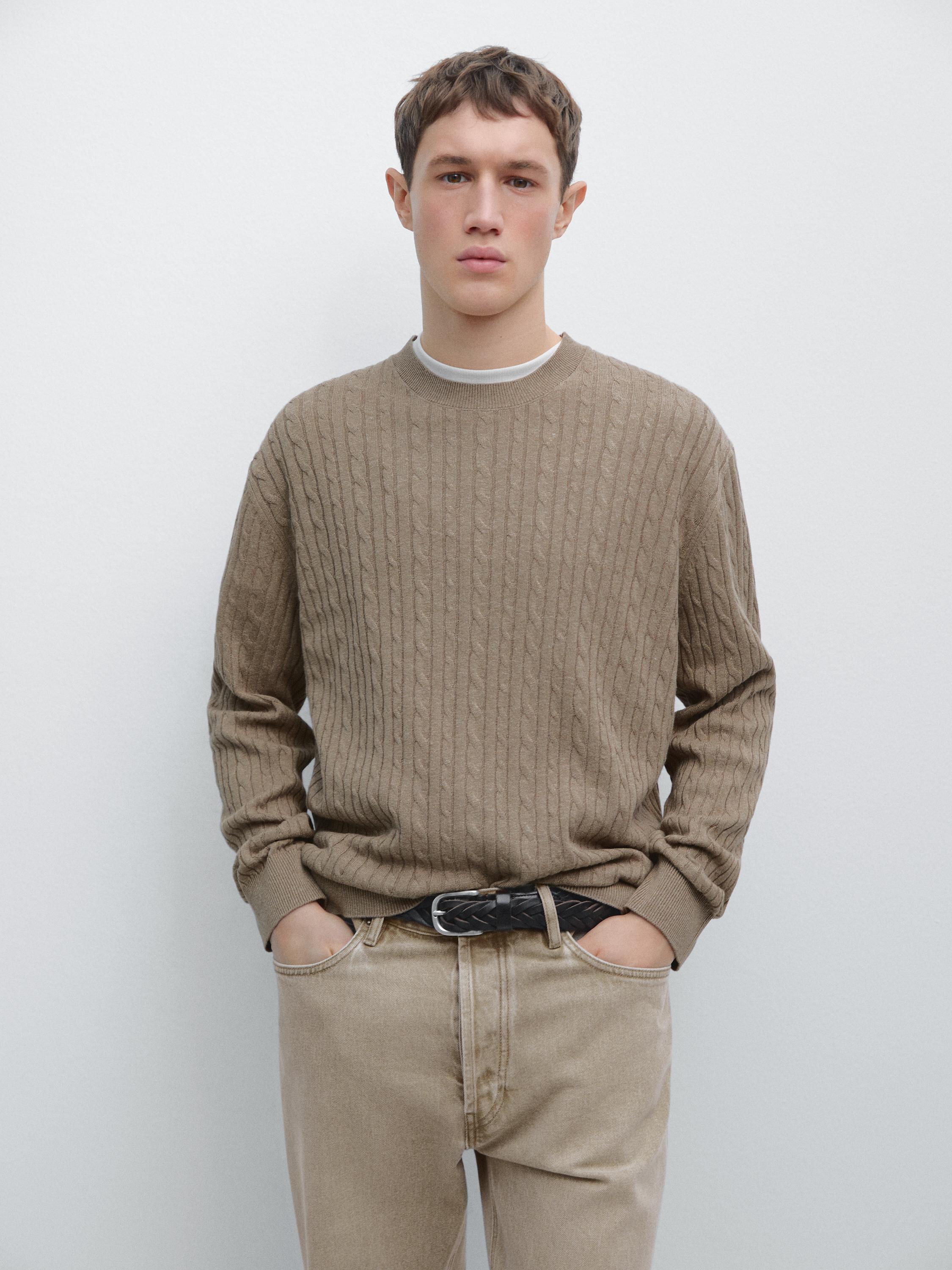 Pull torsadé en coton