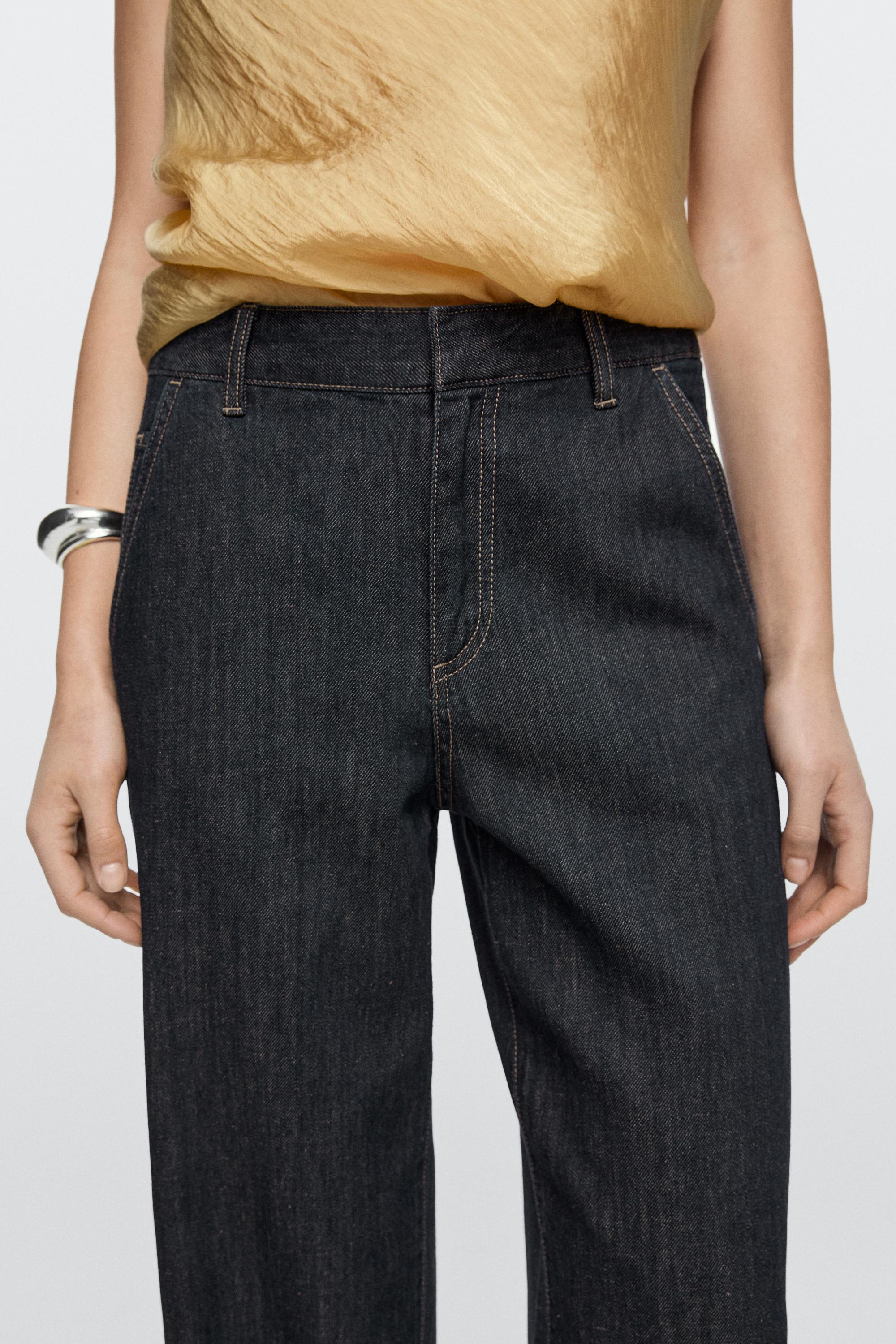Loose straight-leg jeans — DARK BLUE