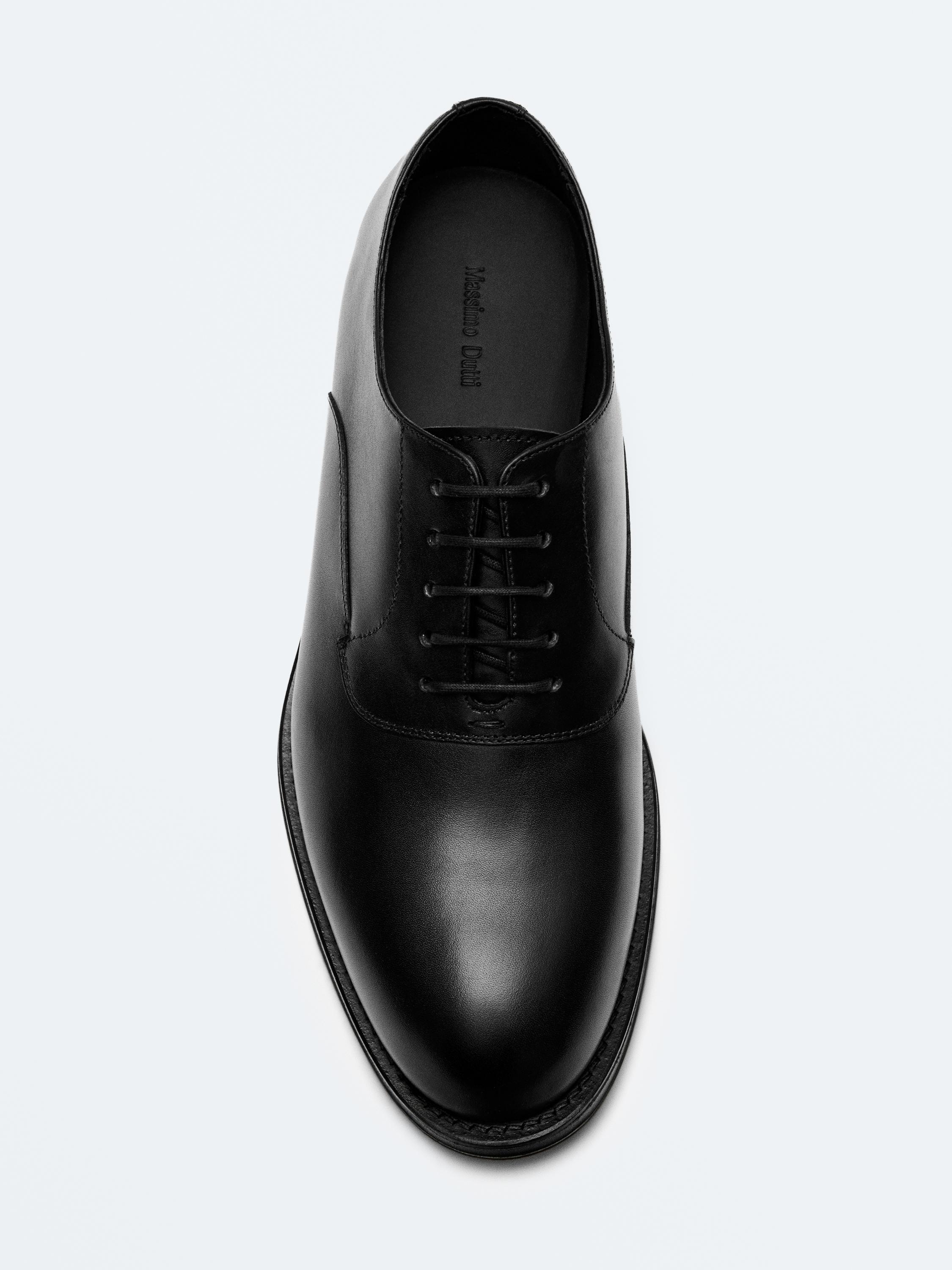 Smart leather shoes — BLACK
