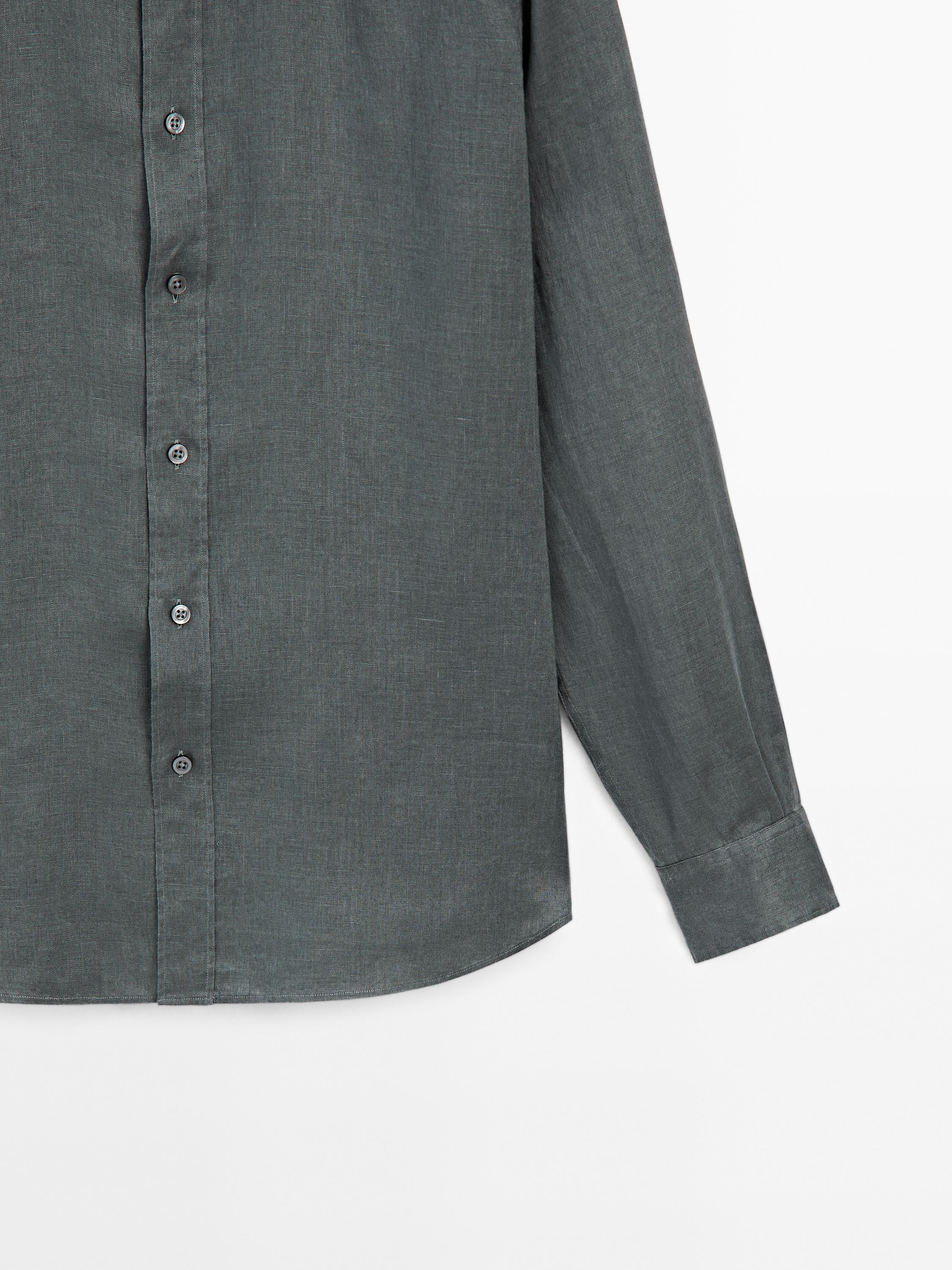 100% linen slim fit shirt