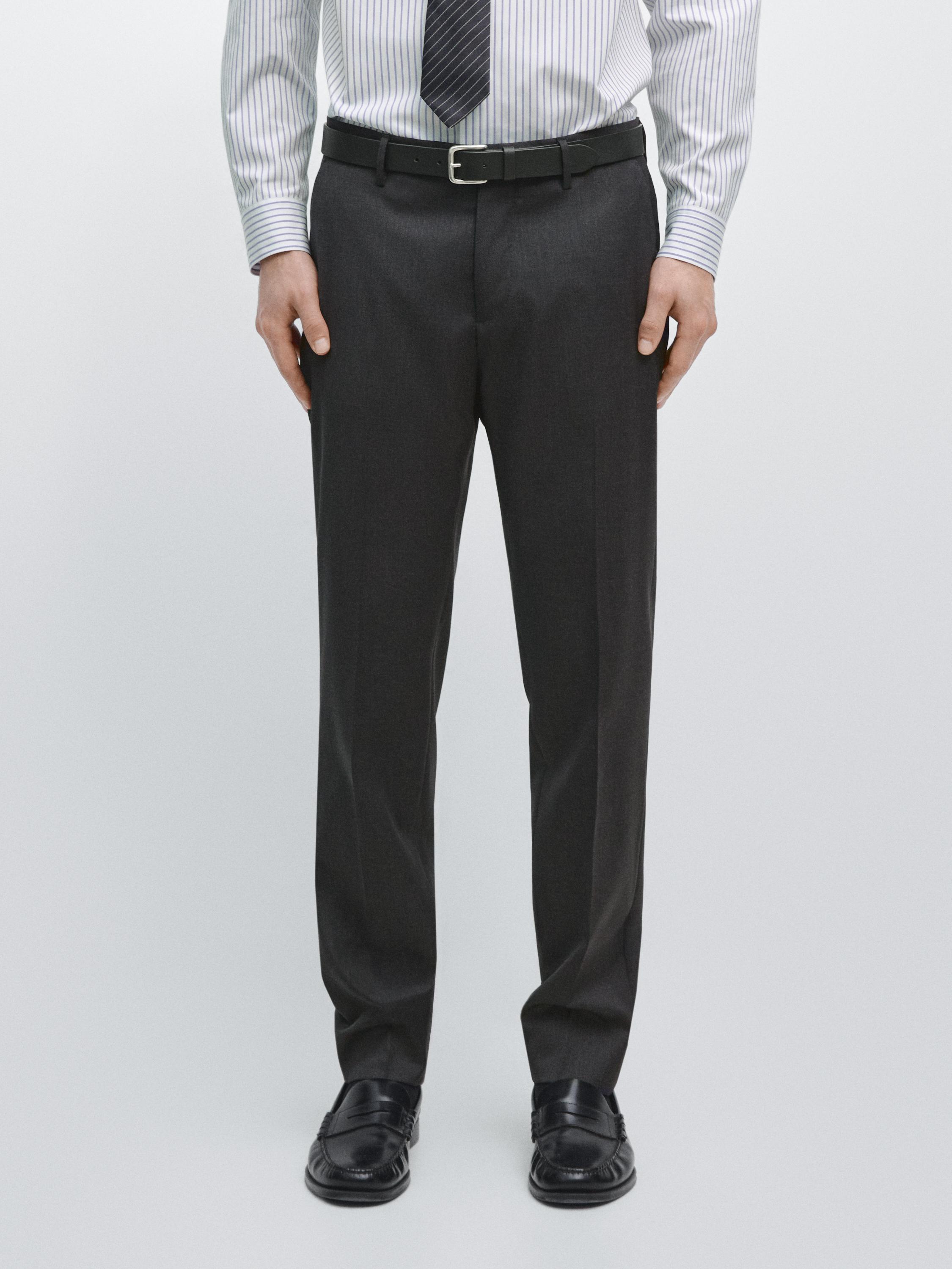 Cold wool suit trousers — CHARCOAL