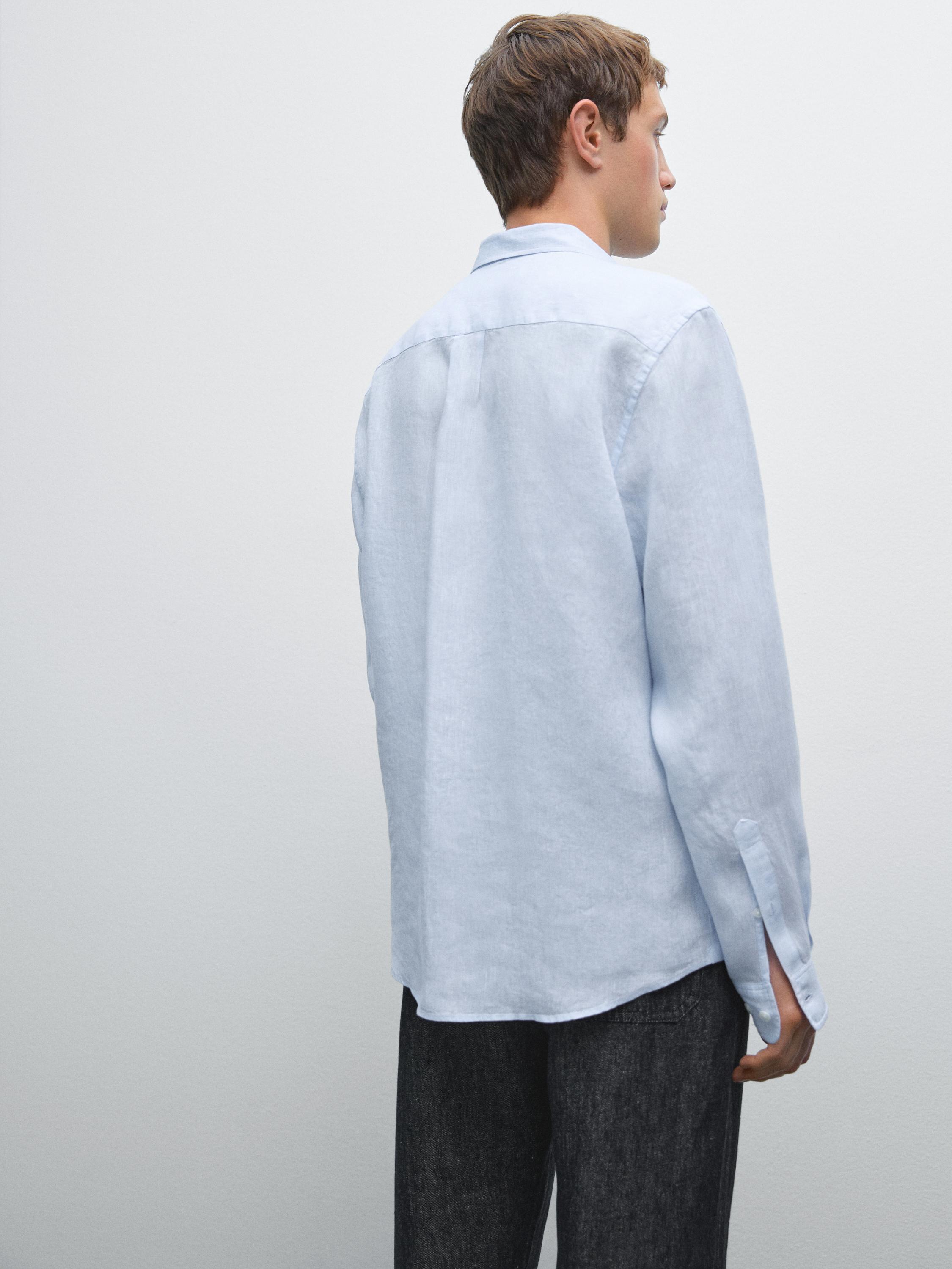 Chemise regular fit 100 % lin