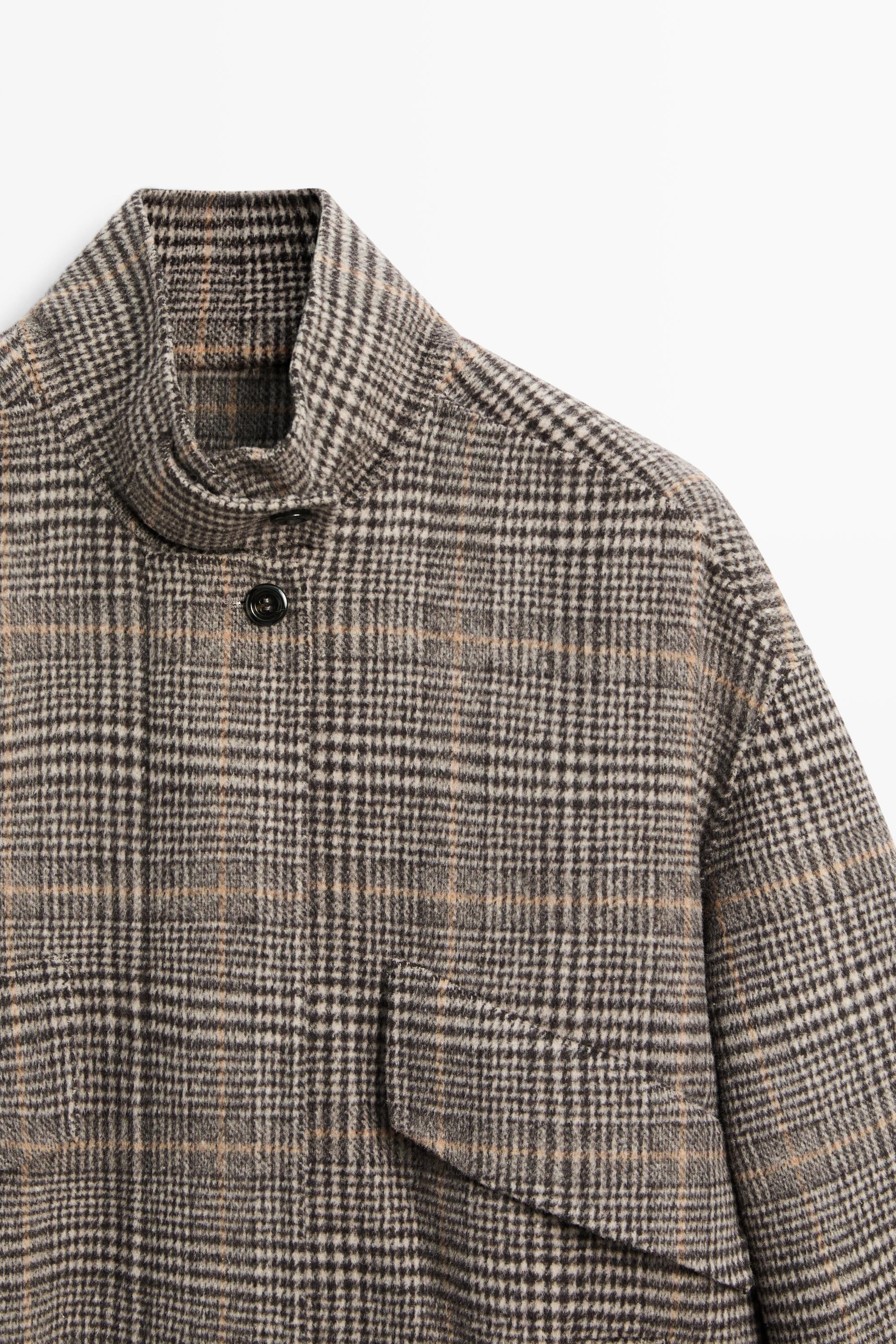 Plaid bomber jacket — BLACK