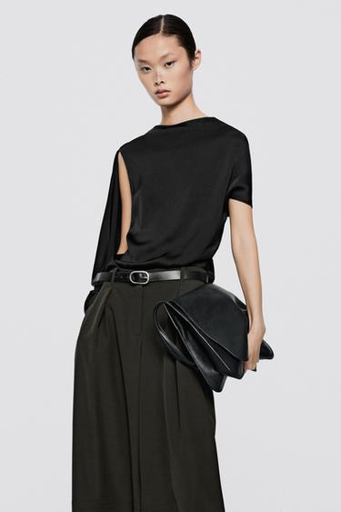 Satin top with back detail - LIMITED EDITION — BLACK 3