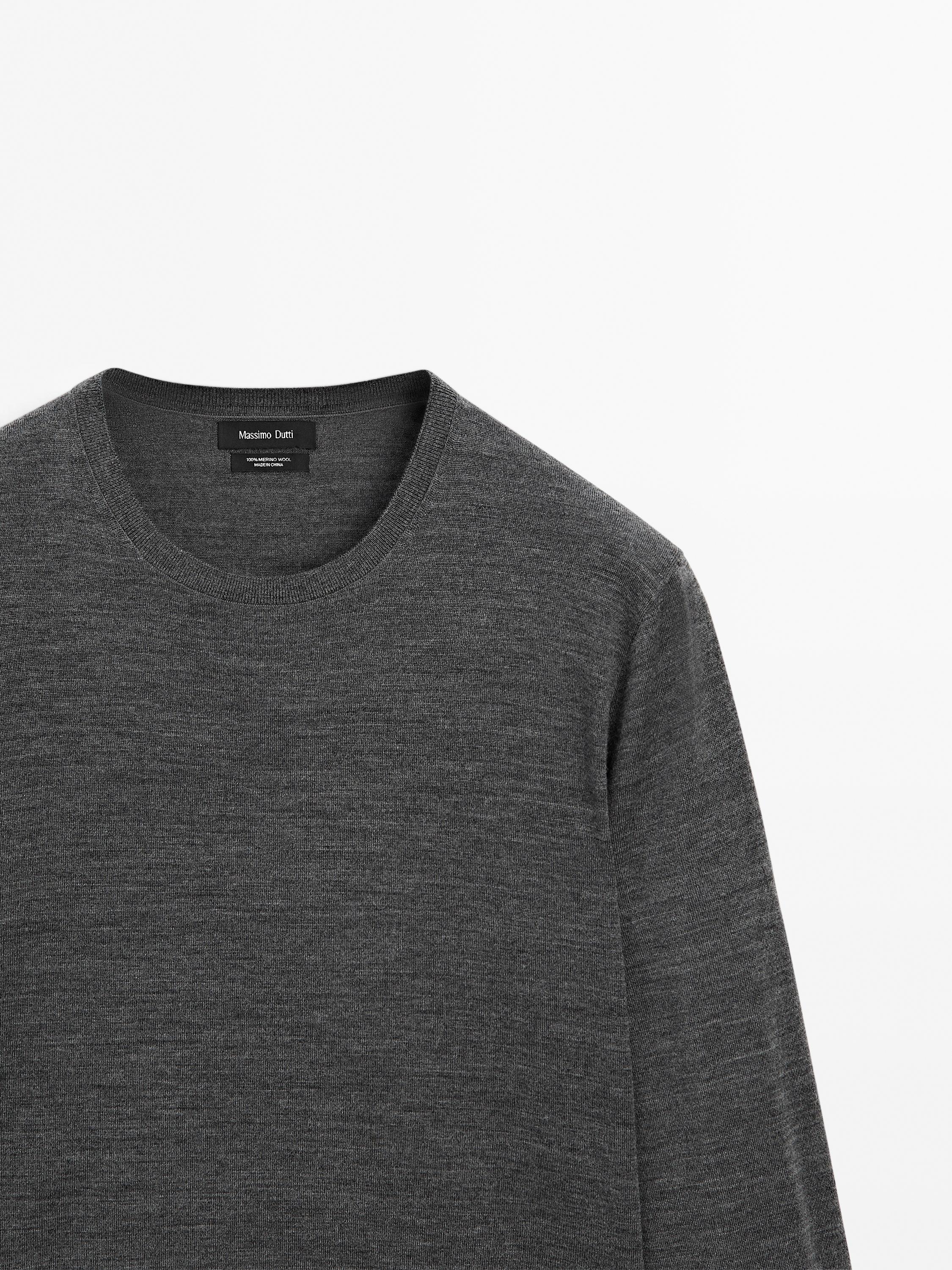 100% merino wool knit sweater