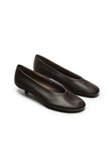 Low heel leather ballet flat - LIMITED EDITION — BROWN 6