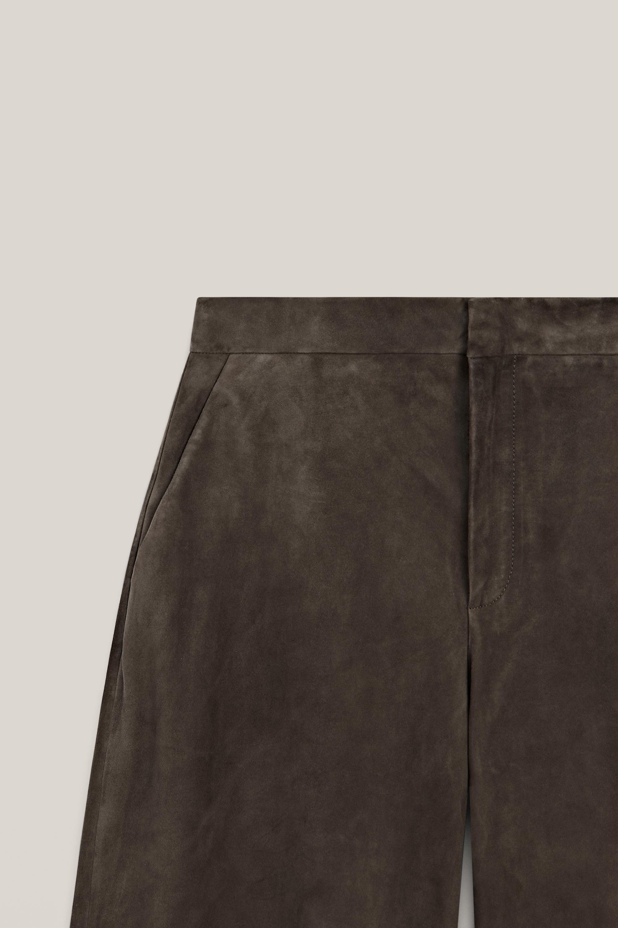 Suede leather trousers - LIMITED EDITION — MOLE BROWN