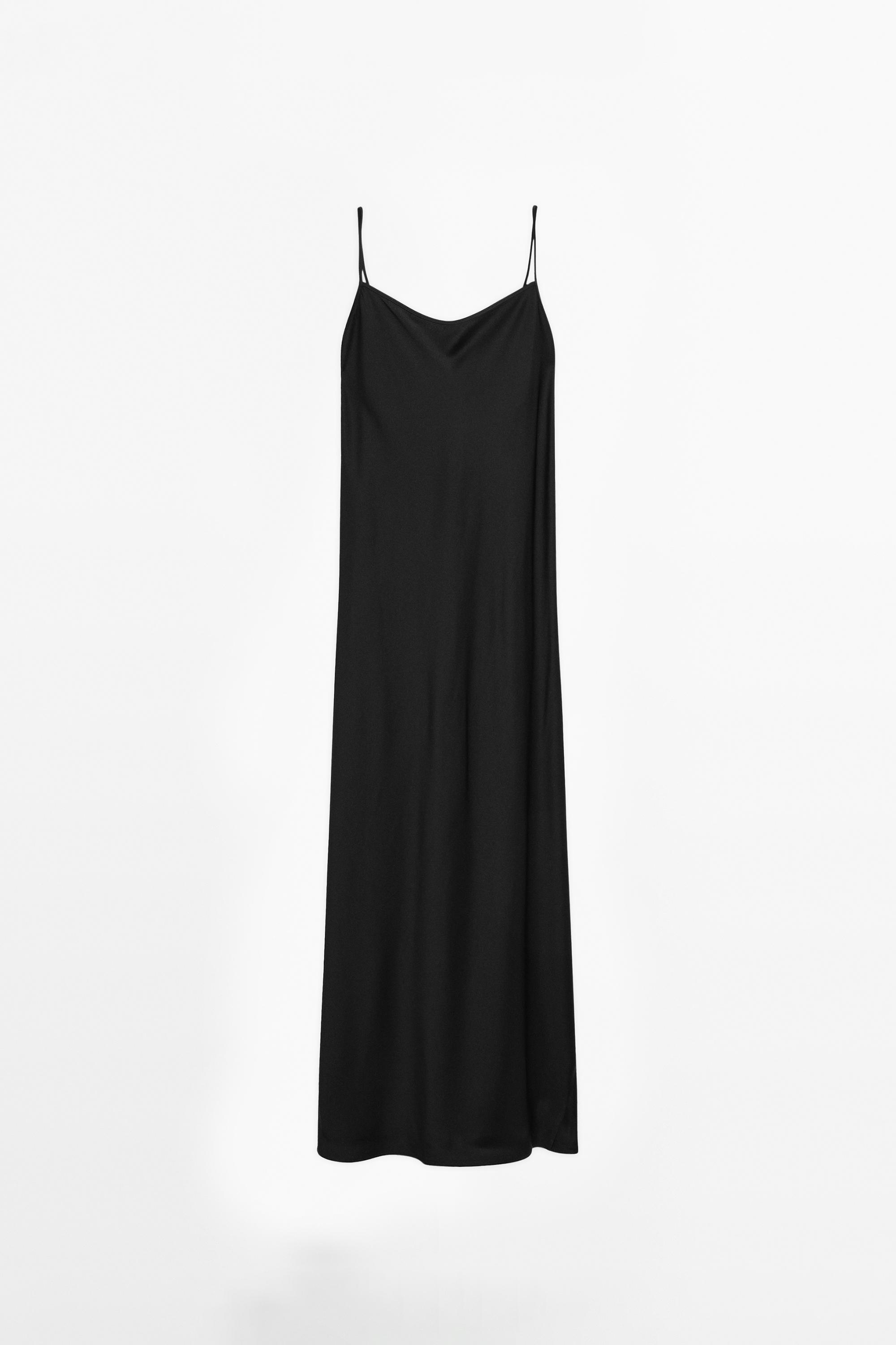 Long crepe camisole dress