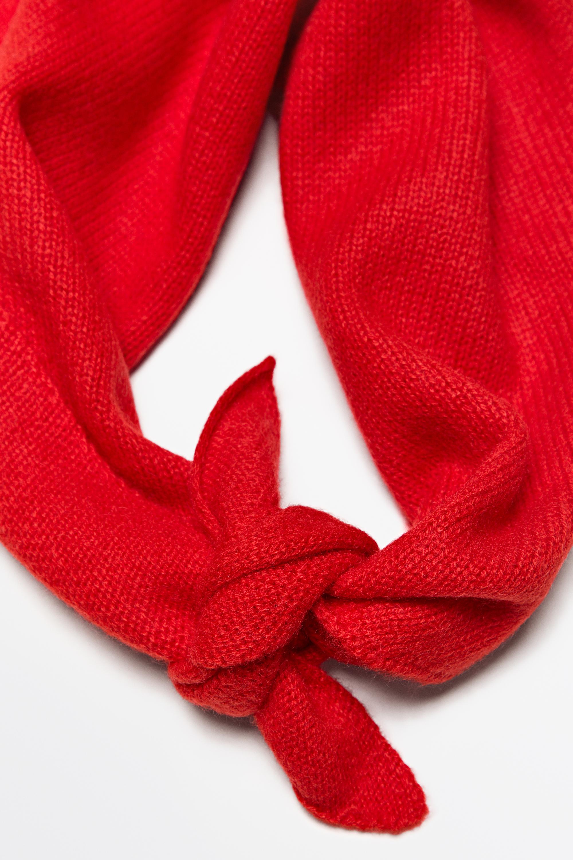 100% Cashmere Bandana — RED