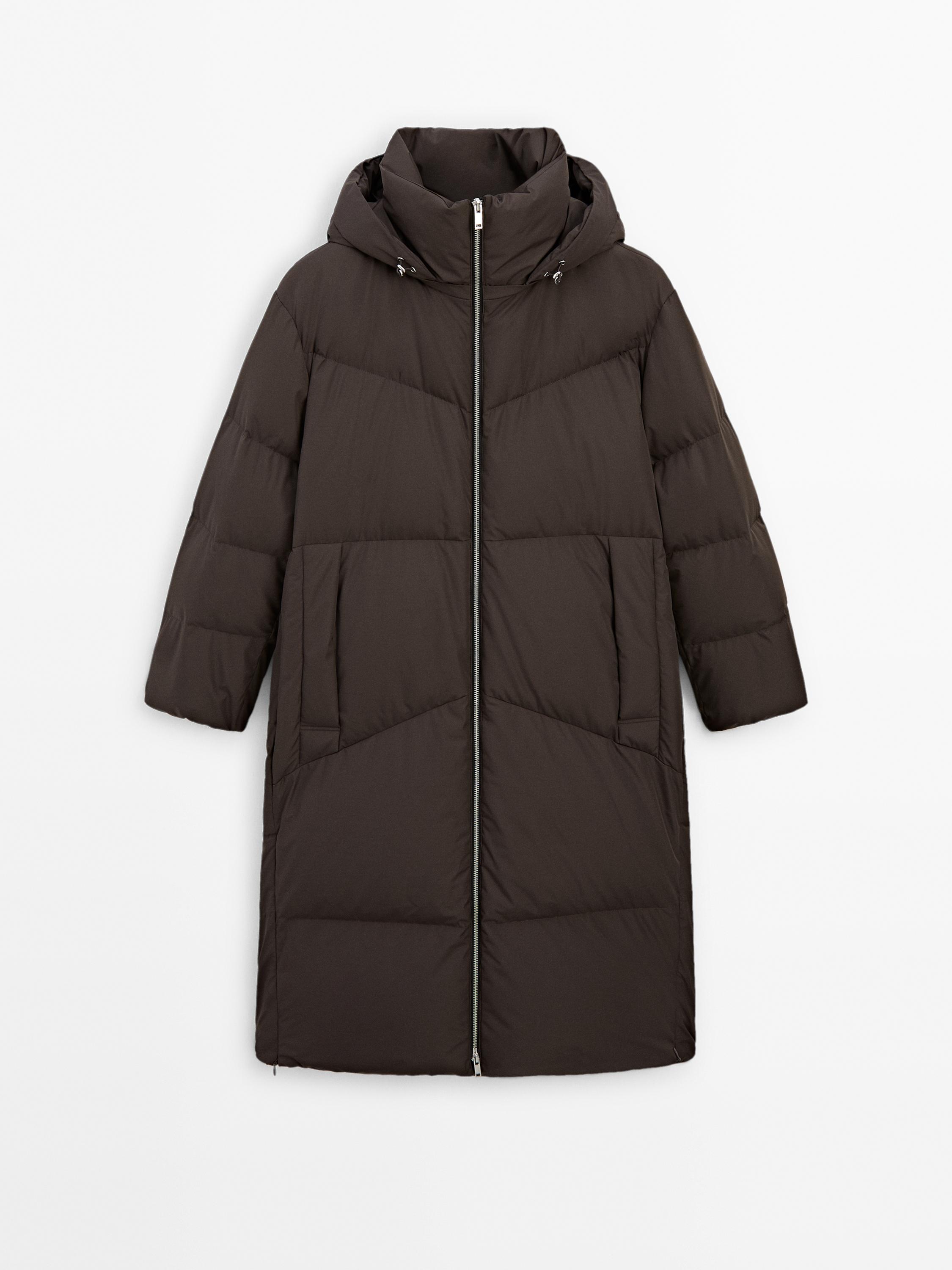 Long puffer jacket Black Coats And Jackets Massimo Dutti