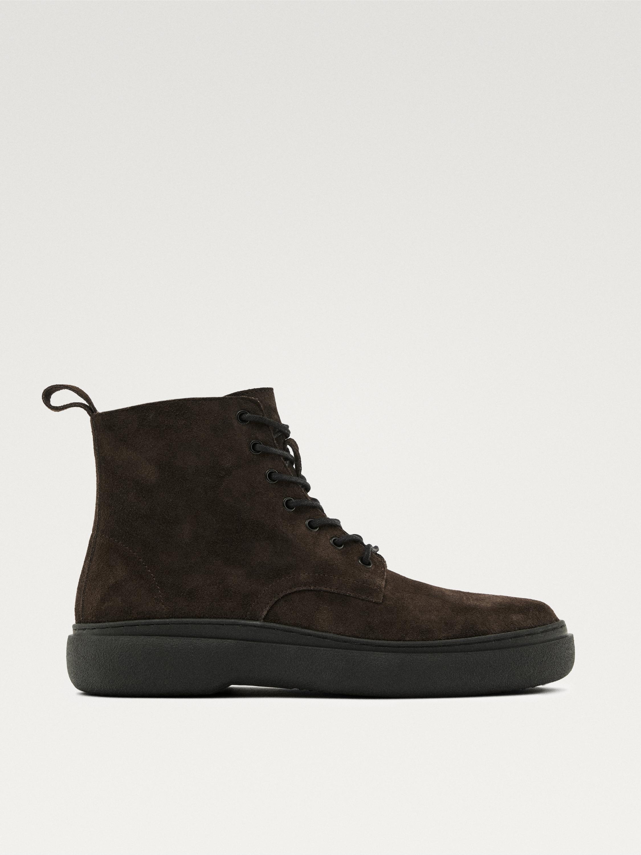 Split suede boots