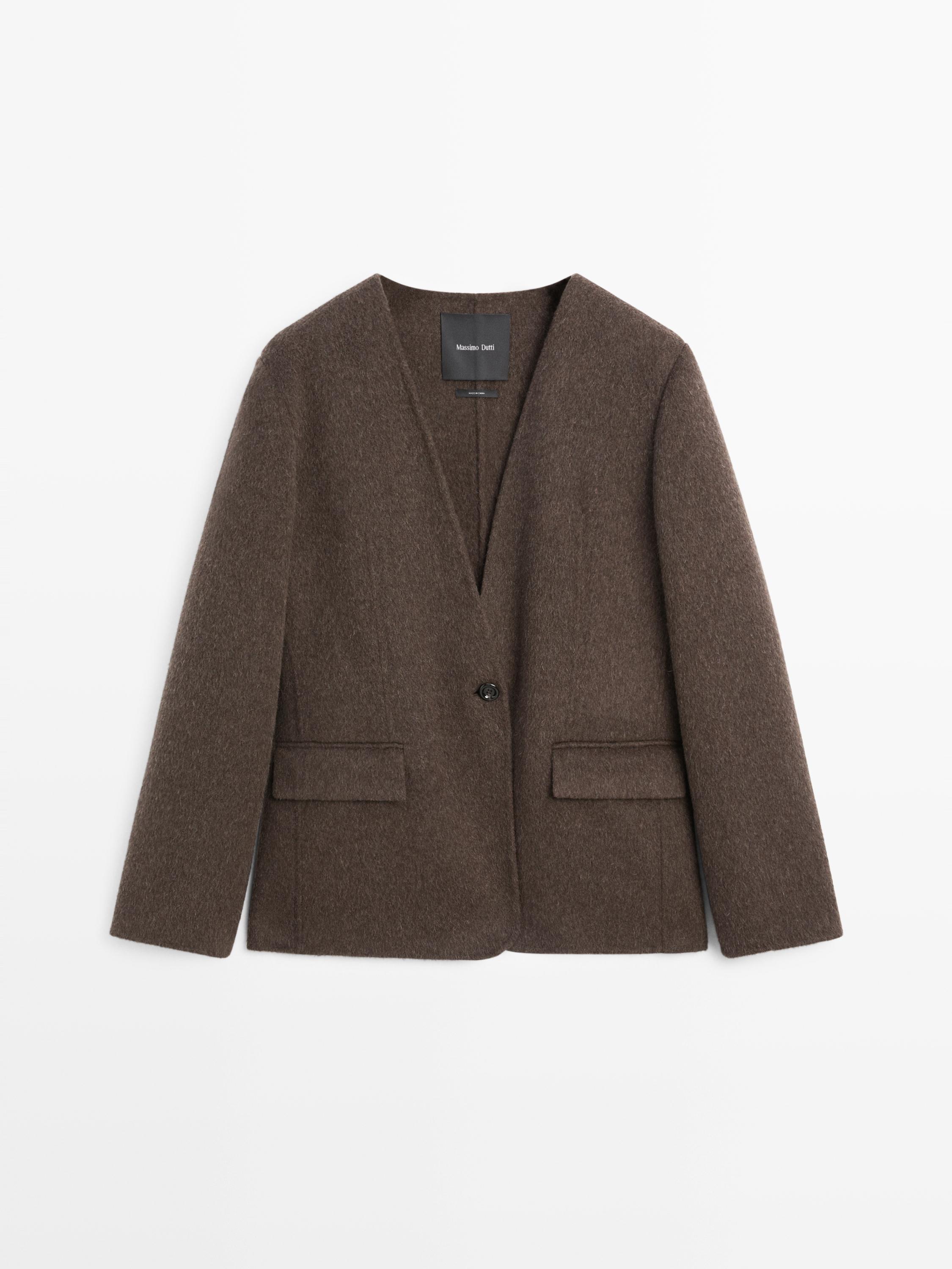Blazer en laine mélangée