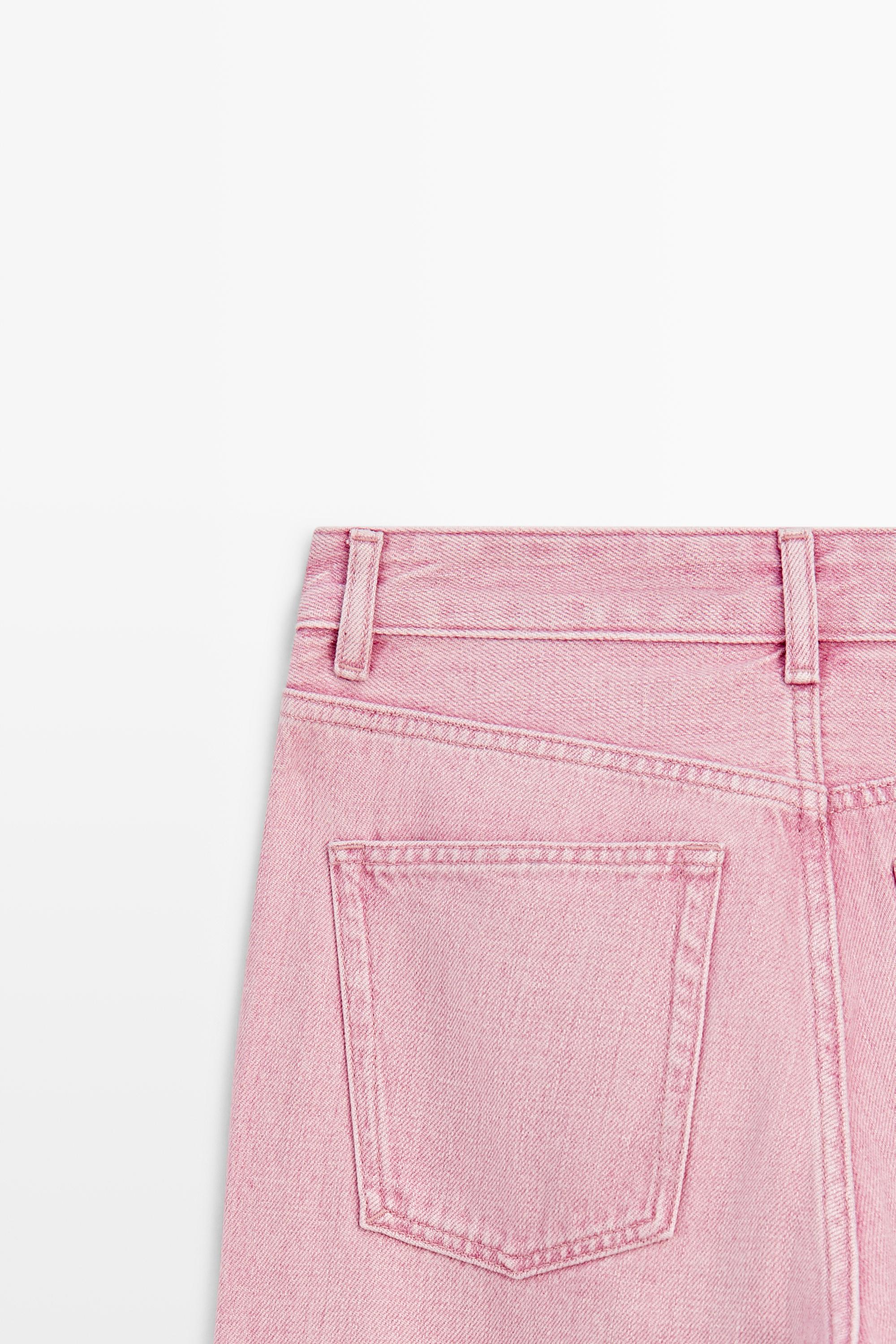Low-rise straight-leg jeans — PINK