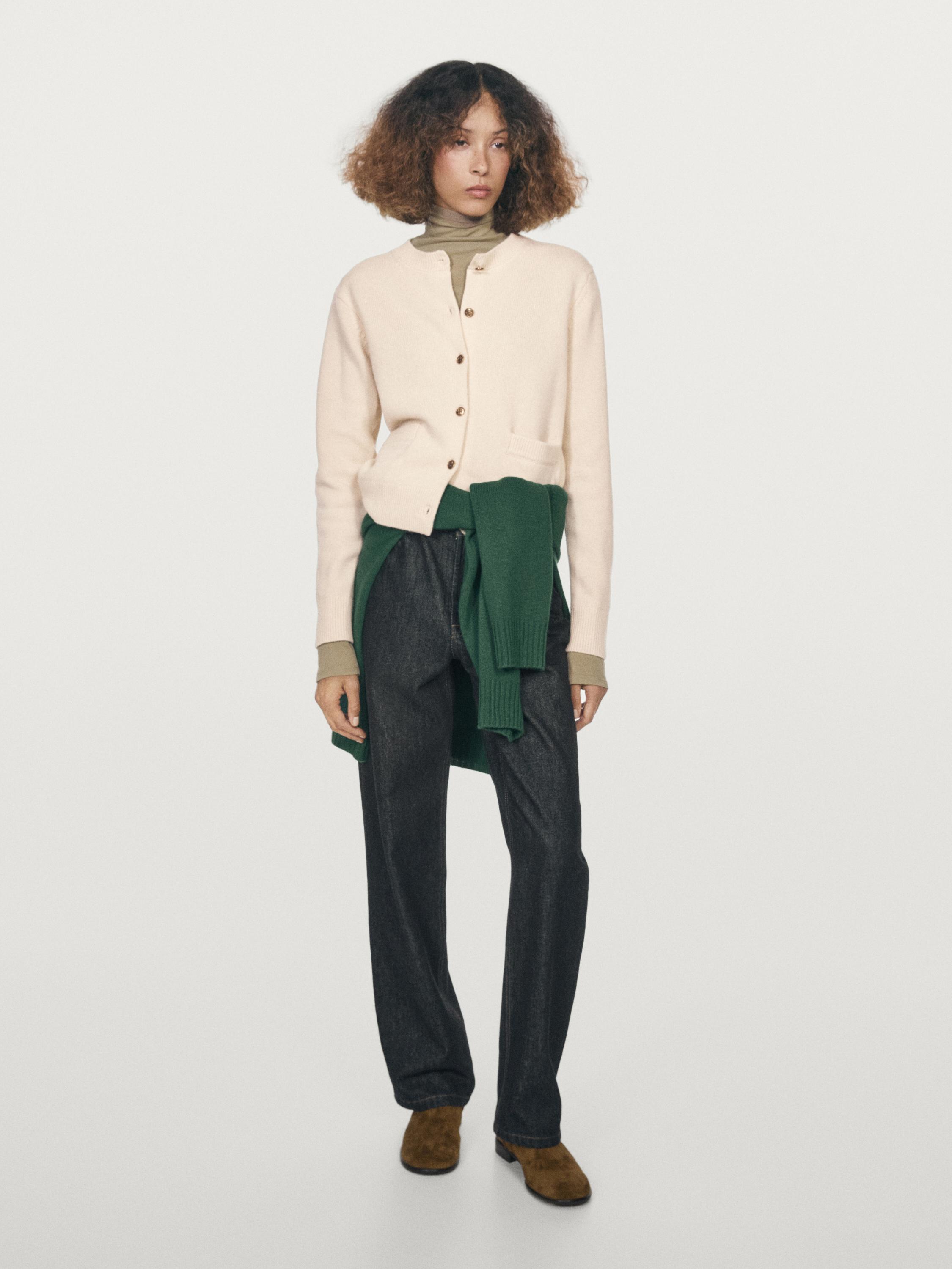 Gold button knit cardigan