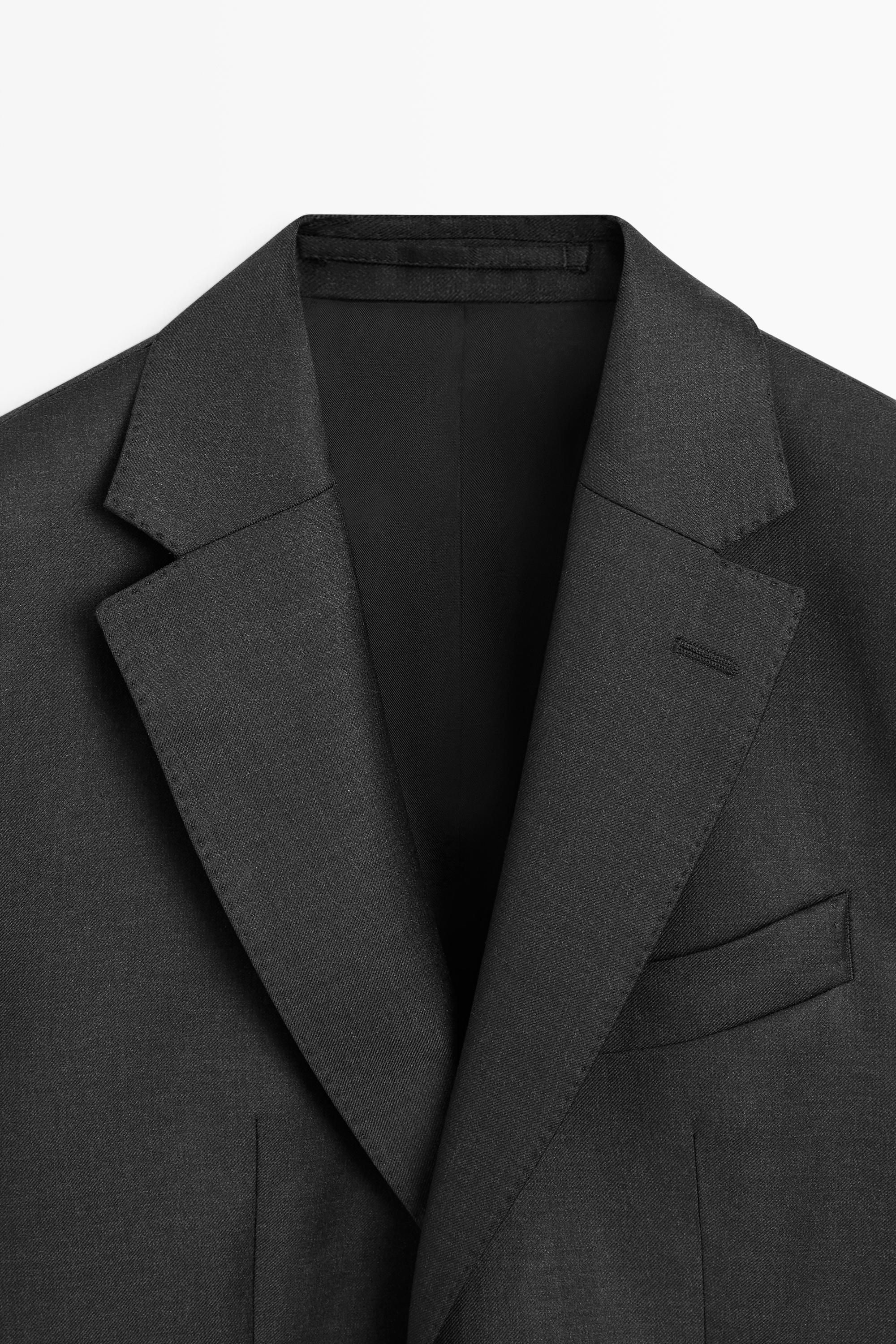 100% cool wool suit blazer — CHARCOAL