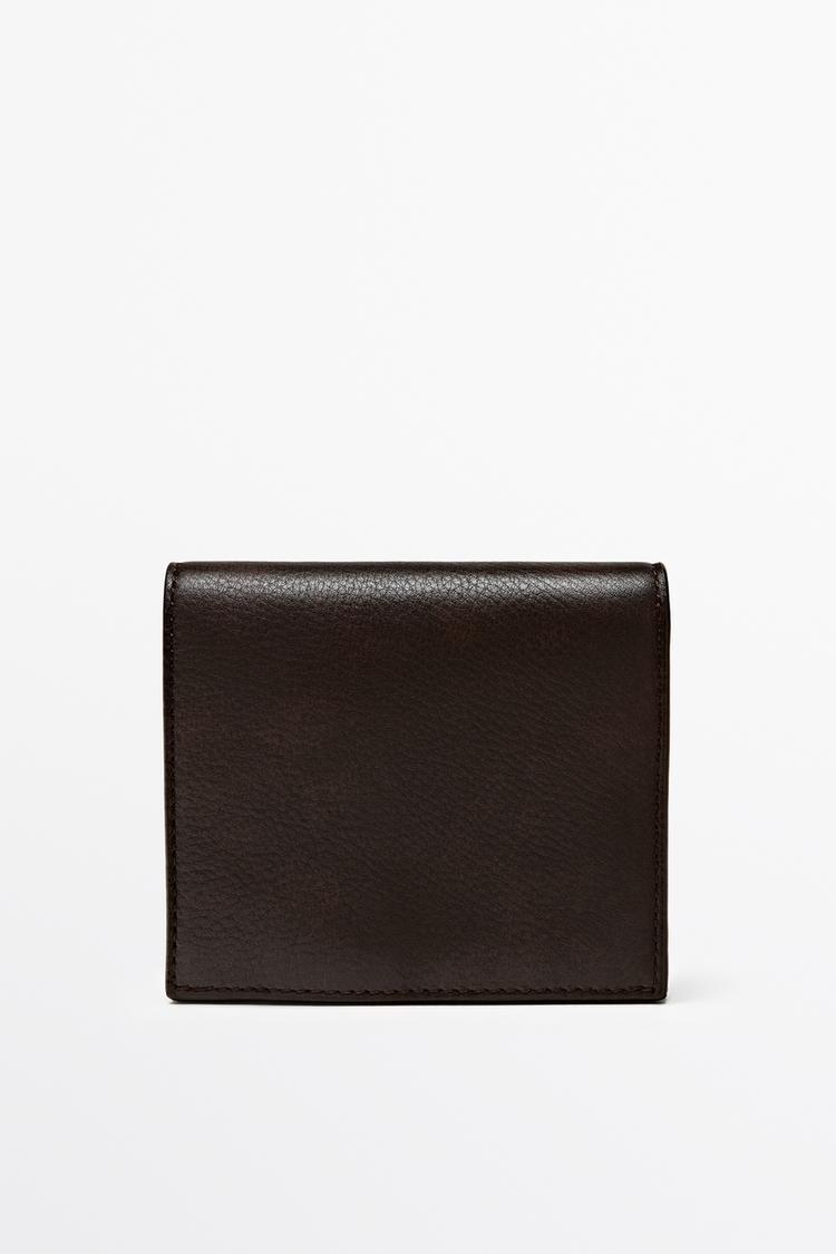 Nappa leather wallet — BROWN