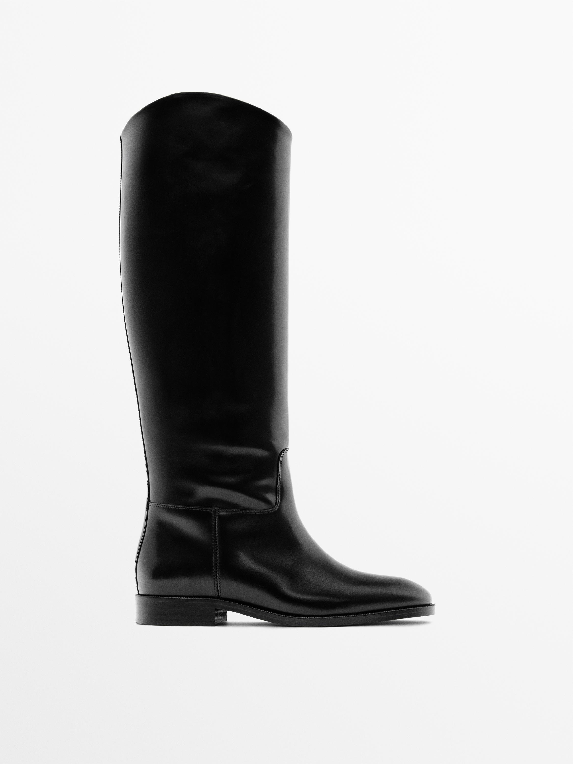 Leather riding boots - Made in Spain — BLACK