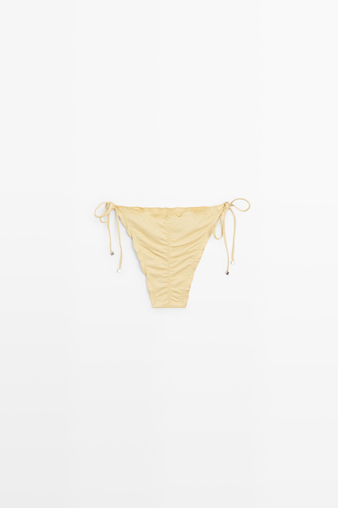 Ruffled bikini bottoms with bows — Vanilla