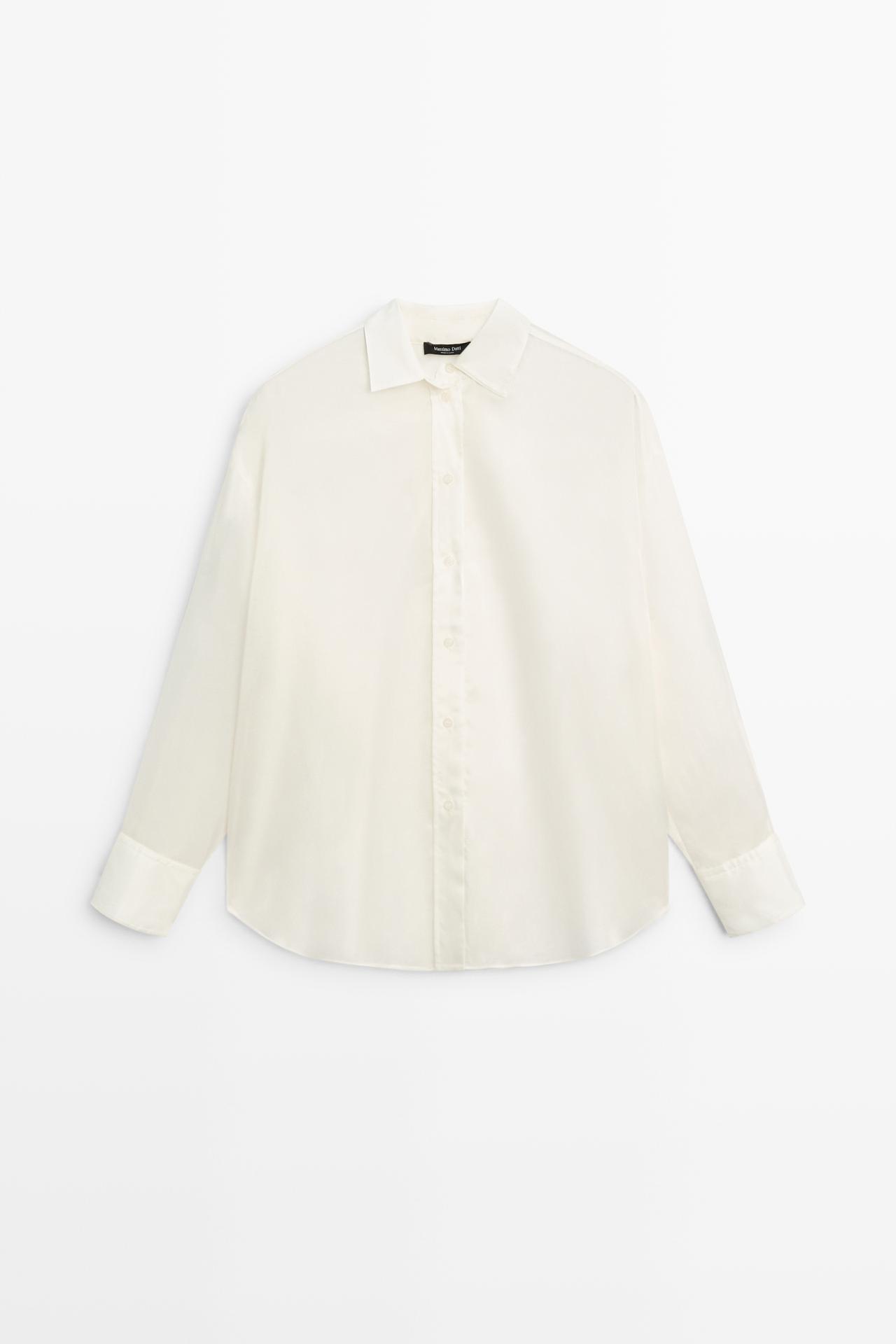 Oversized fluid shirt — WHITE