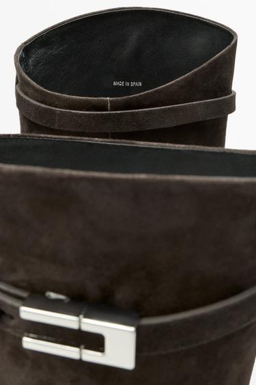 Soft suede flat boots - Made in Spain — BROWN 3