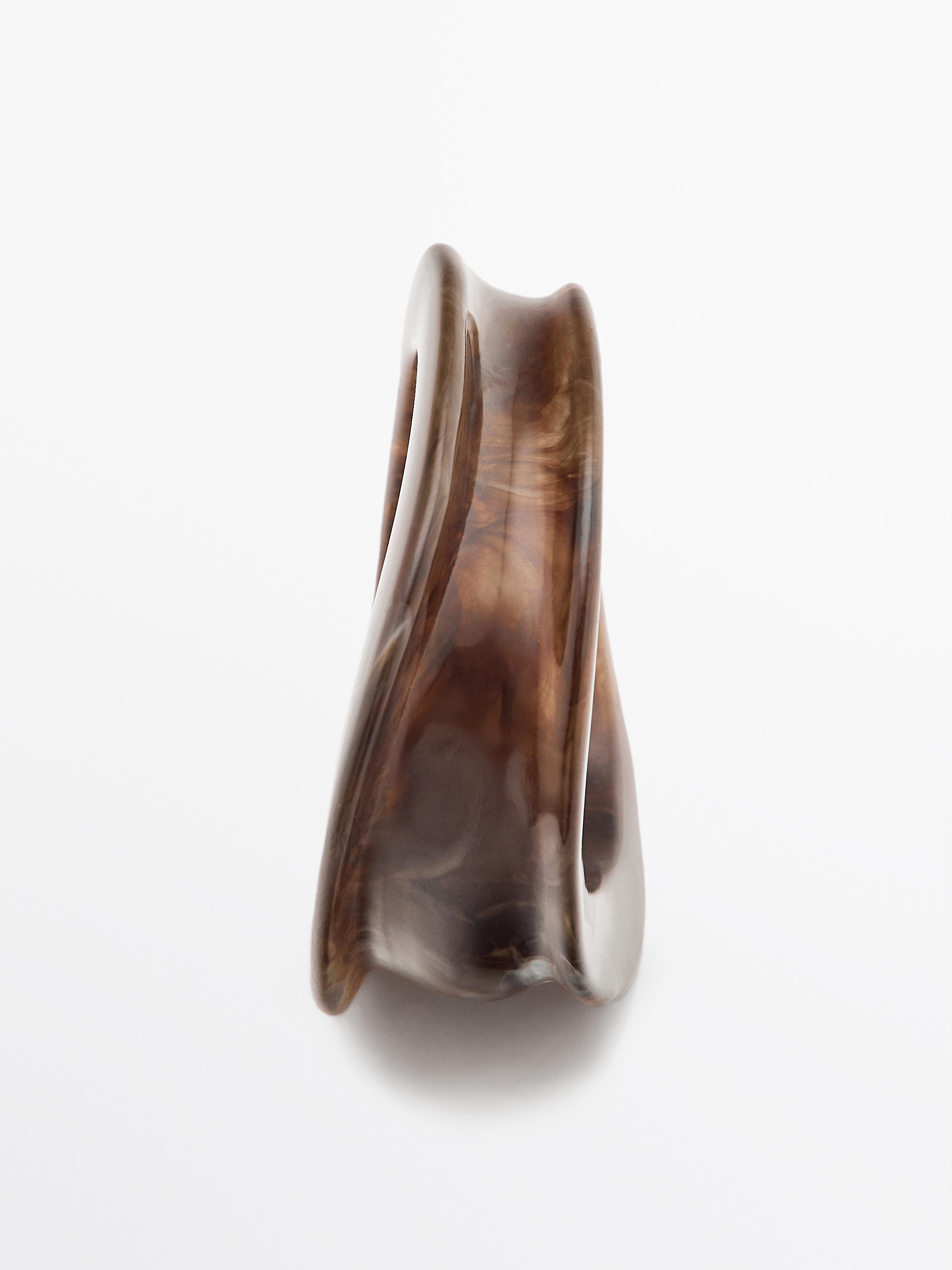 Tortoiseshell-effect resin bracelet