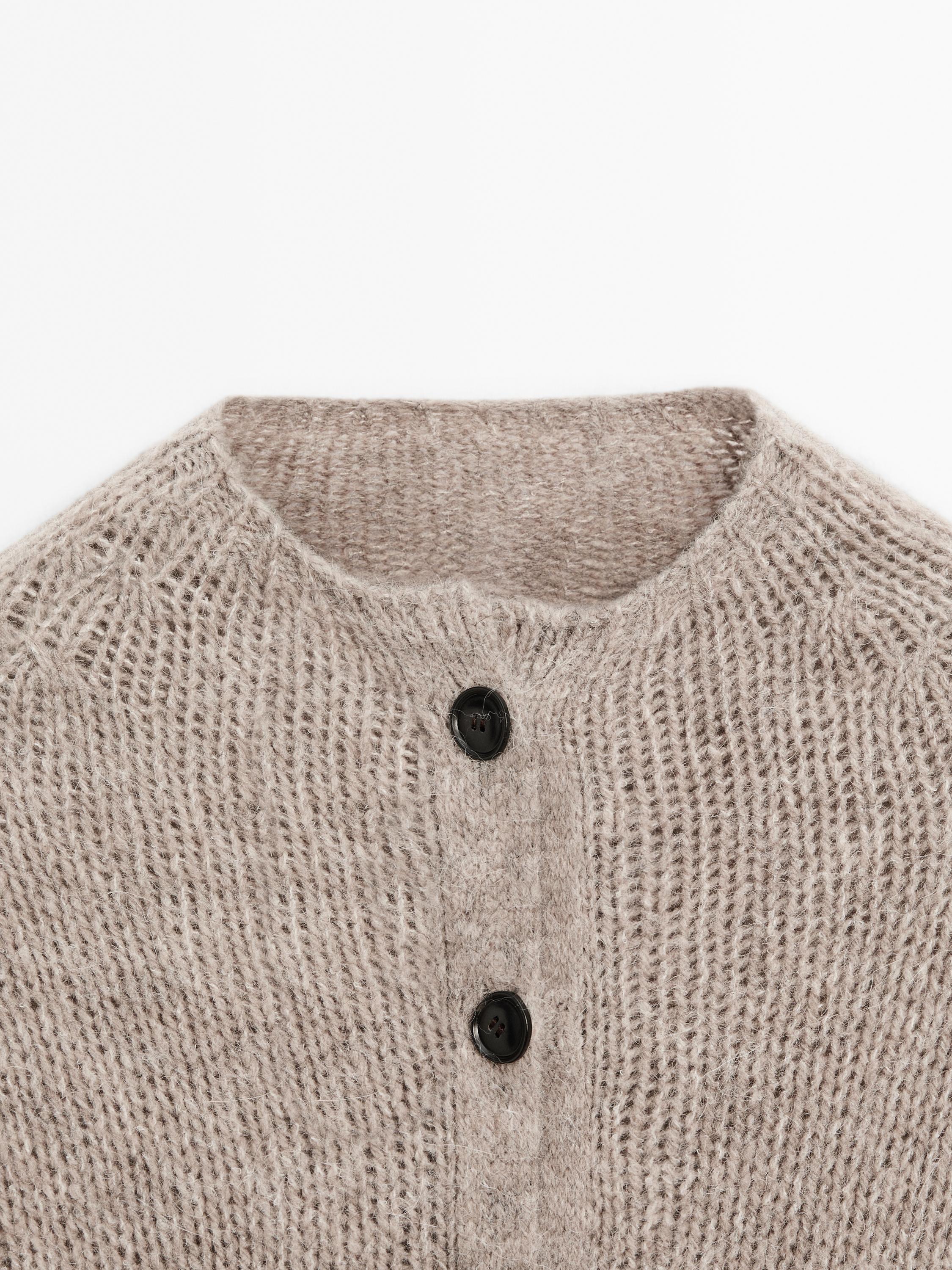 Flecked knit cardigan