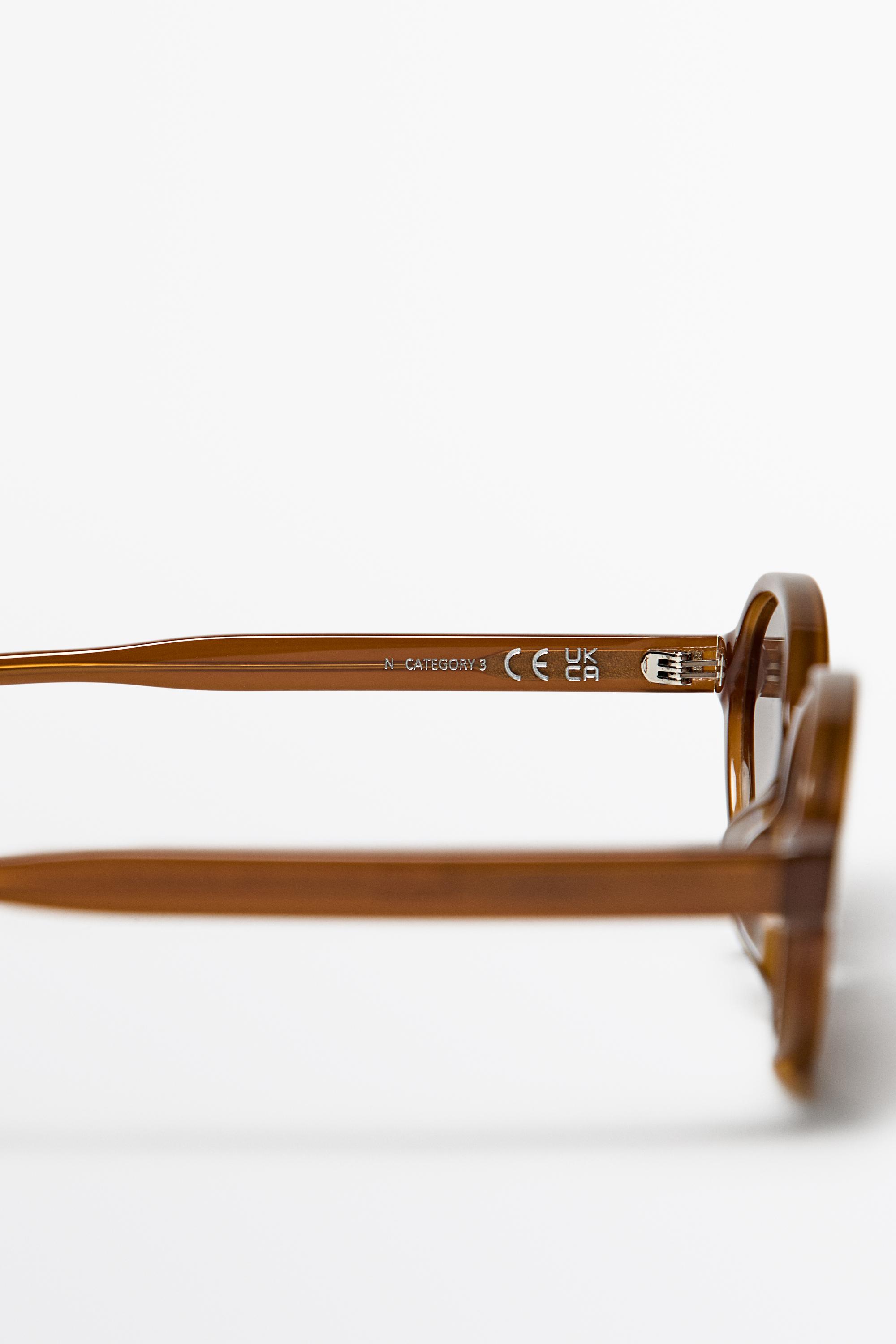 Round sunglasses — BROWN