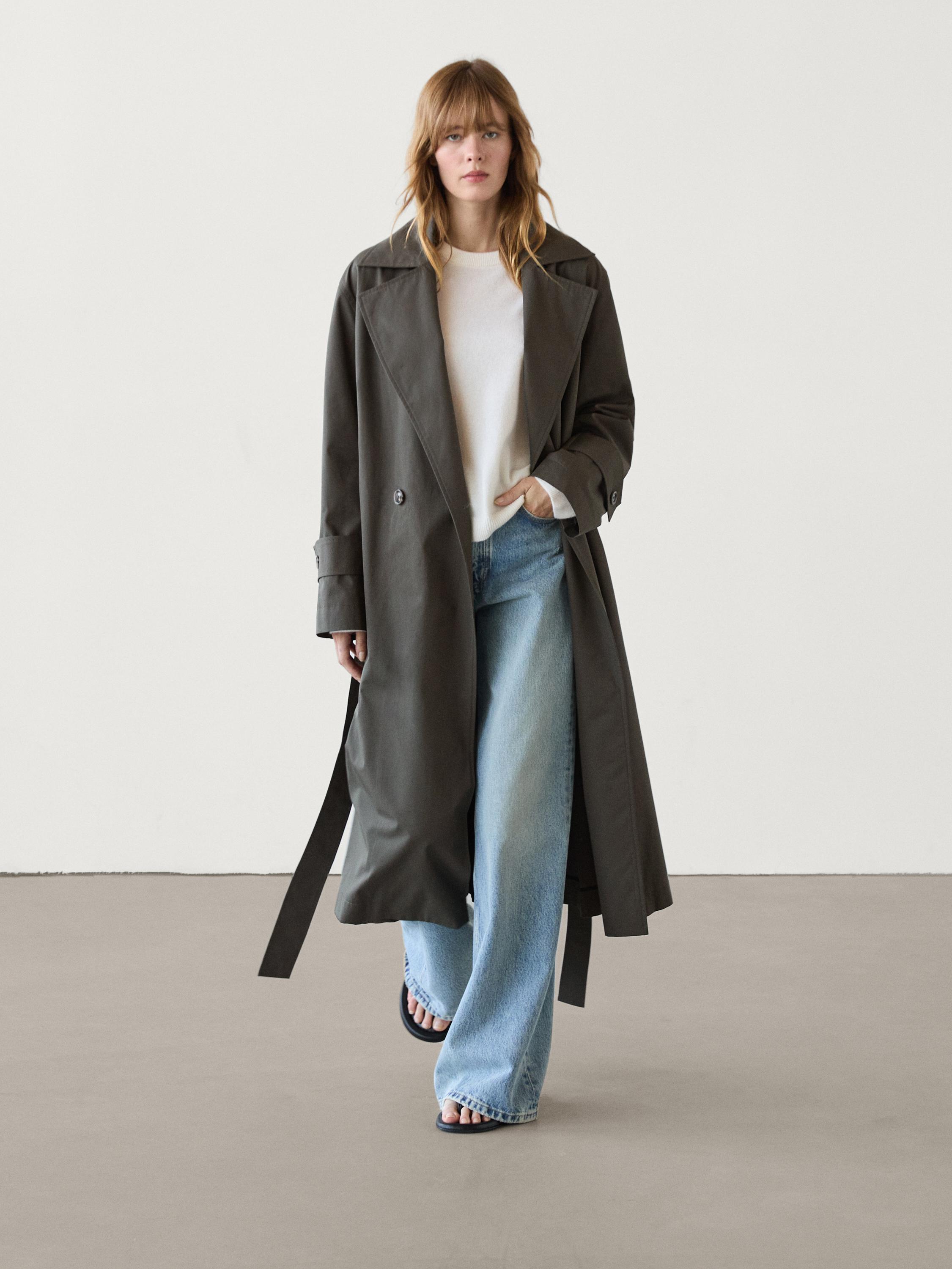 Trench long coton