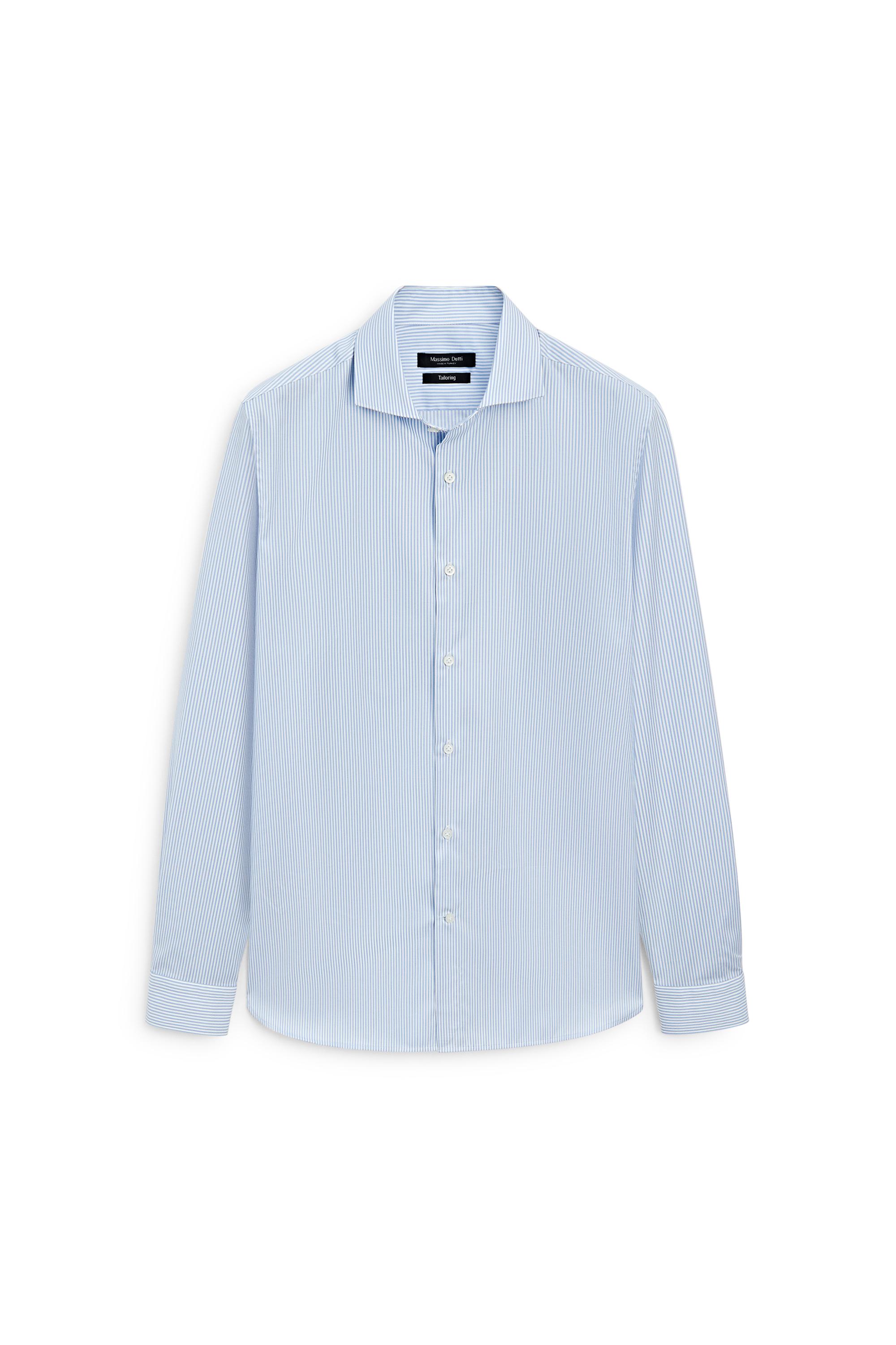Slim fit striped tailored fit shirt — SKY BLUE