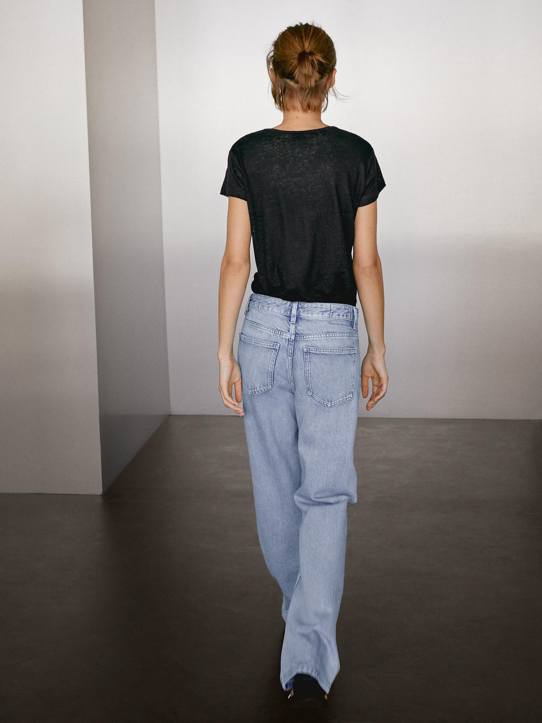 100% linen short sleeve T-shirt