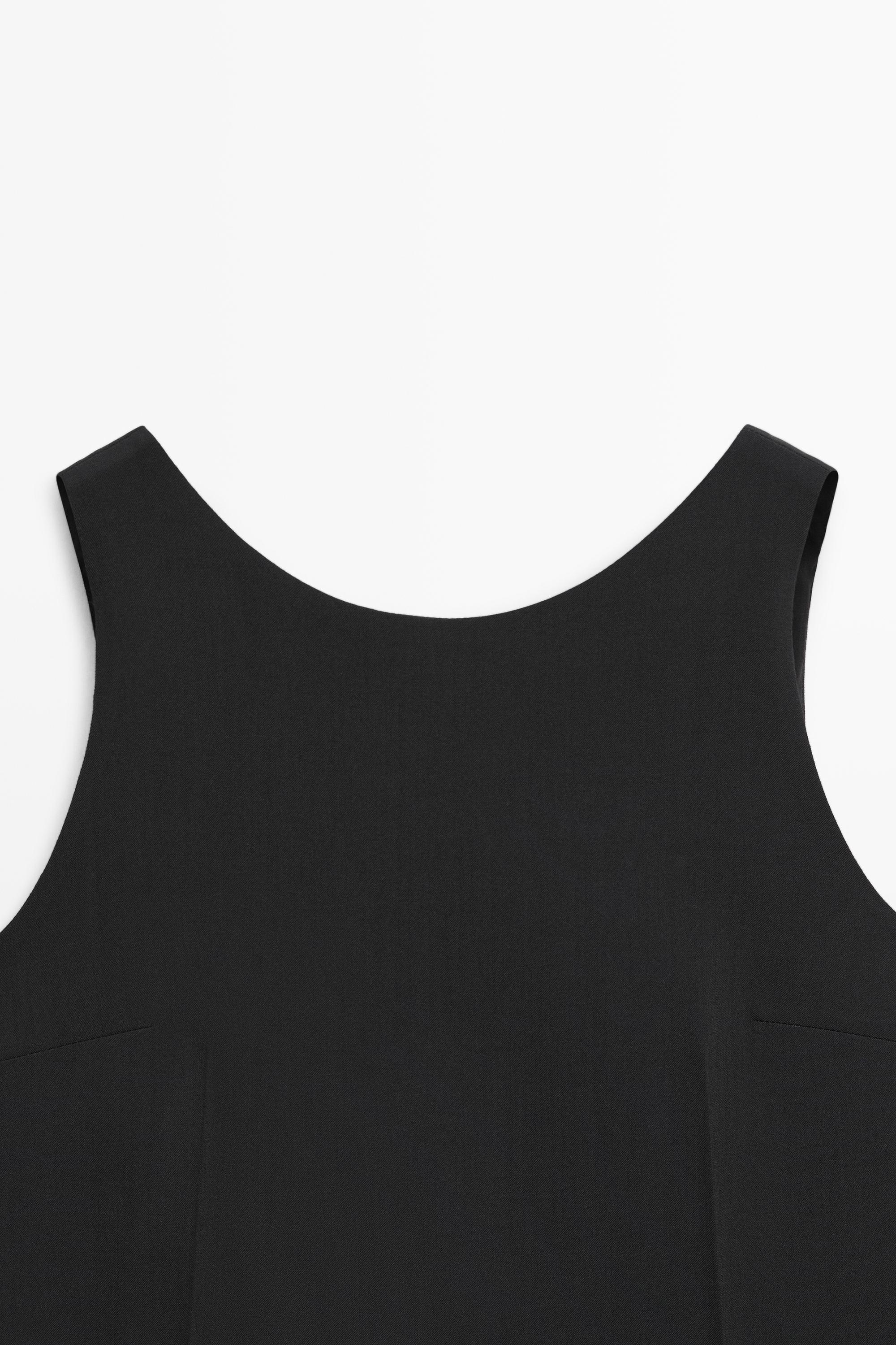 Wool blend mini dress — BLACK