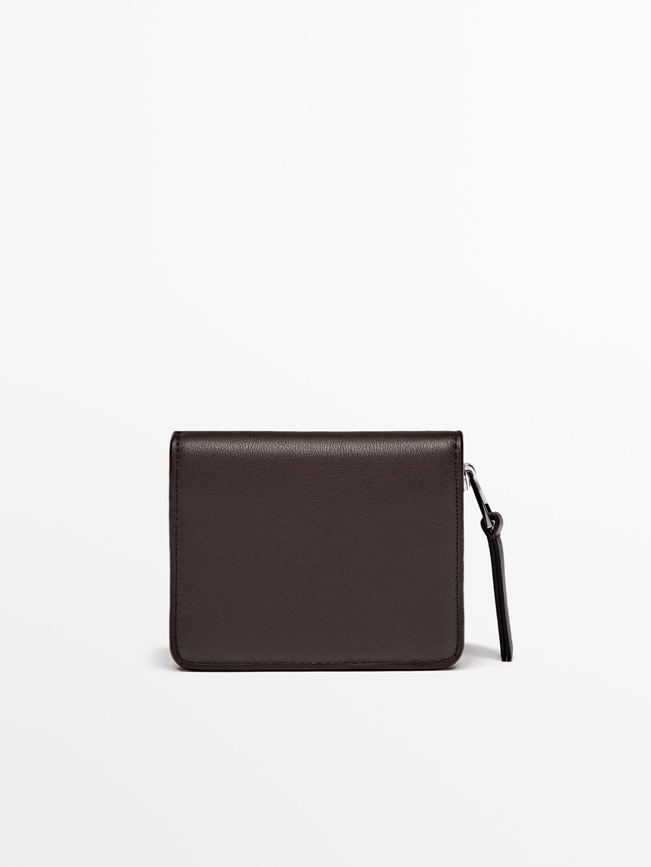 Nappa leather wallet with card holder