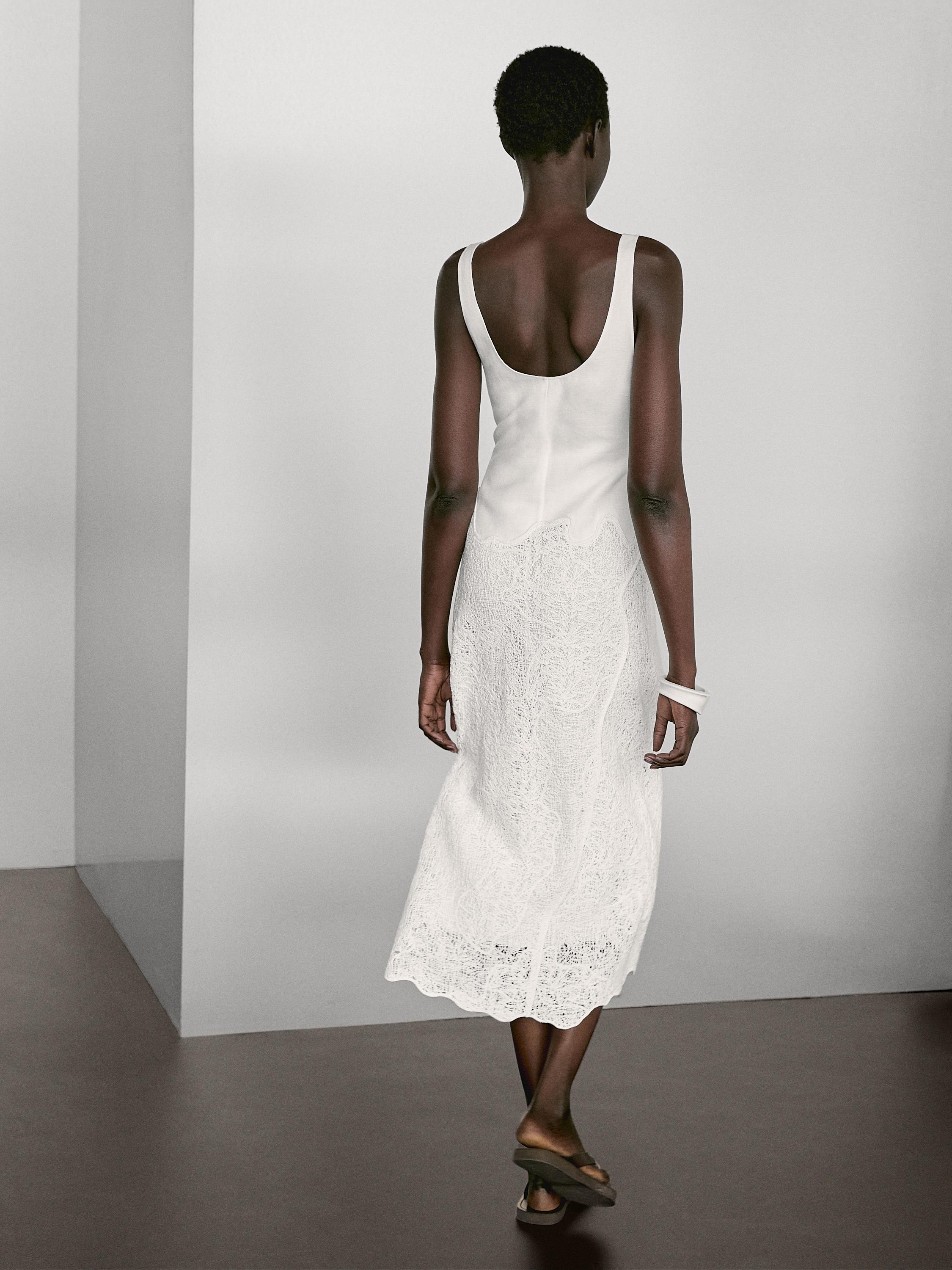 ★ Massimo Dutti★ Printed flounce midi dress 06636530717 ☆ Massimo Dutti☆ Printed flounce midi dress 06636530717