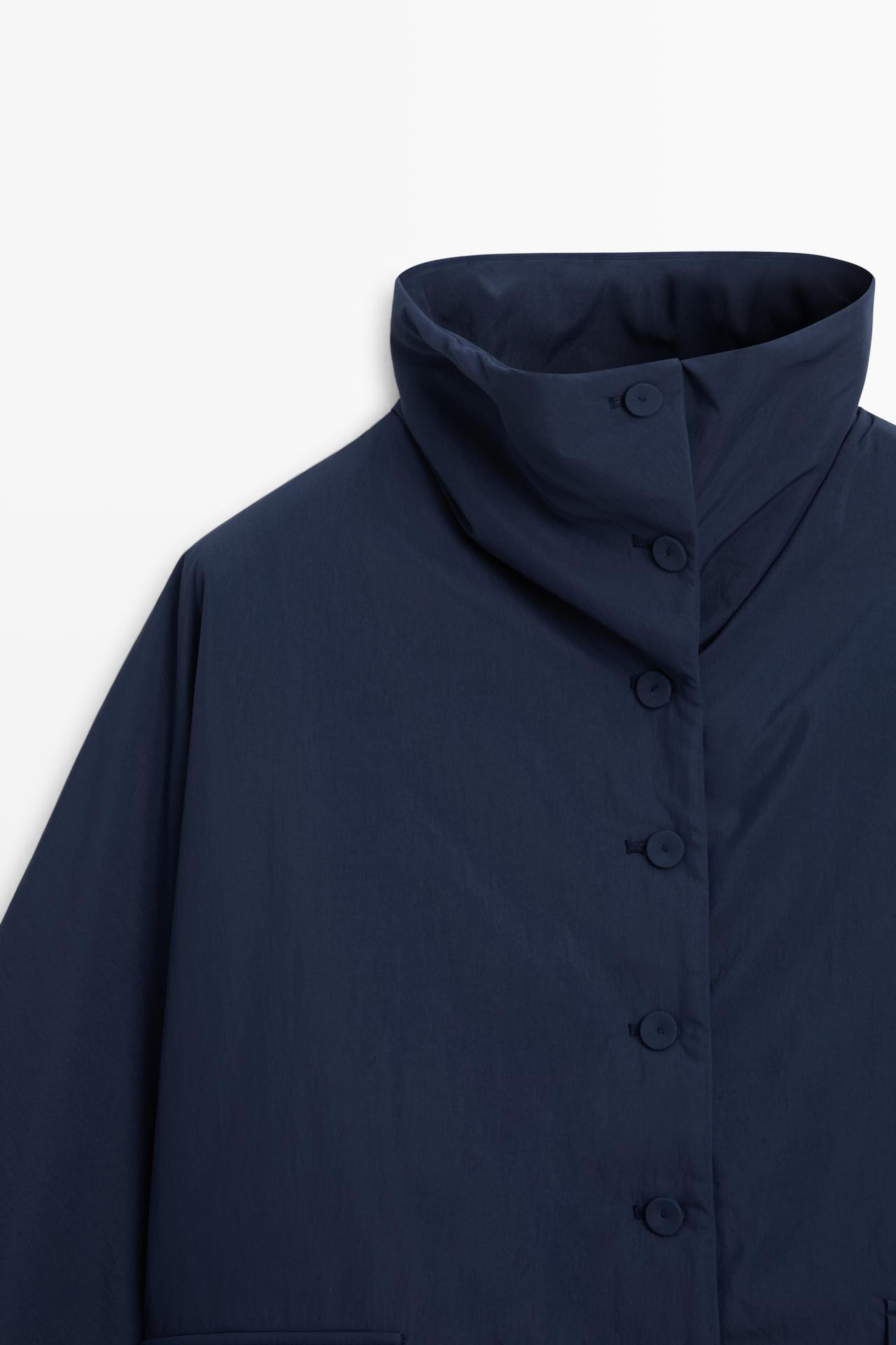Short lightweight quilted jacket — FADED PETROL BLUE