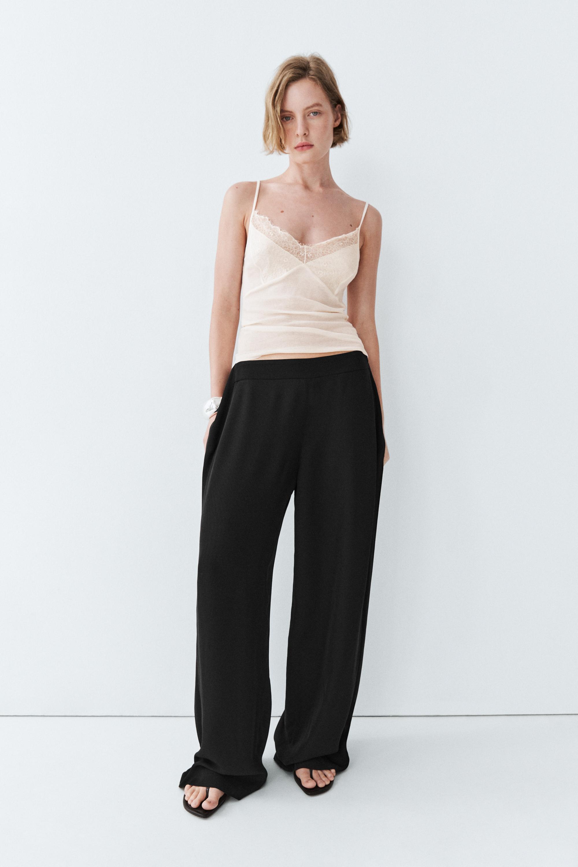 Straight-leg flowing pants