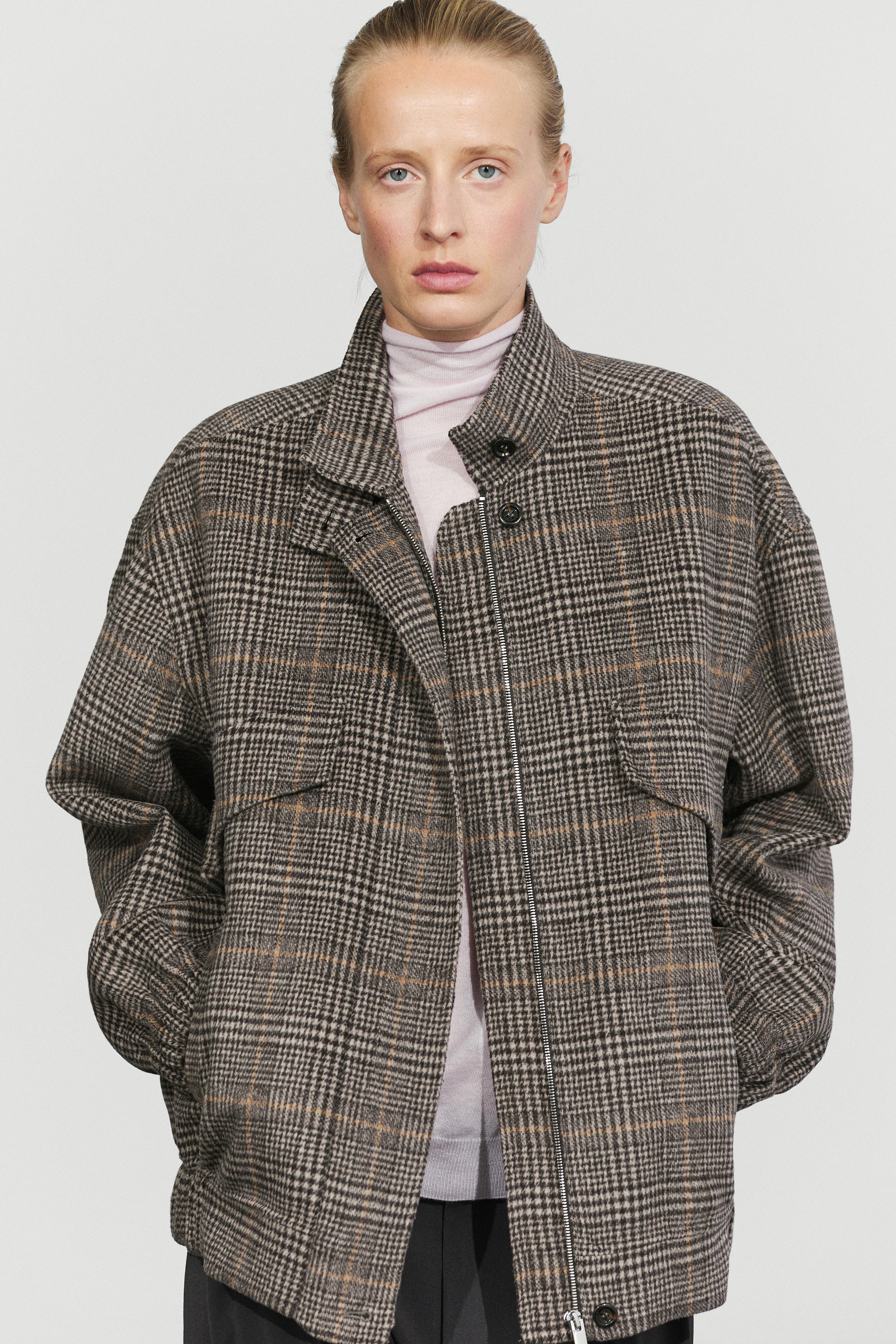 Plaid bomber jacket