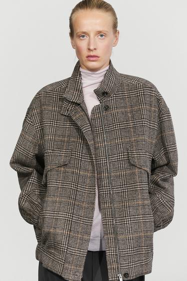 Plaid bomber jacket — BLACK 3