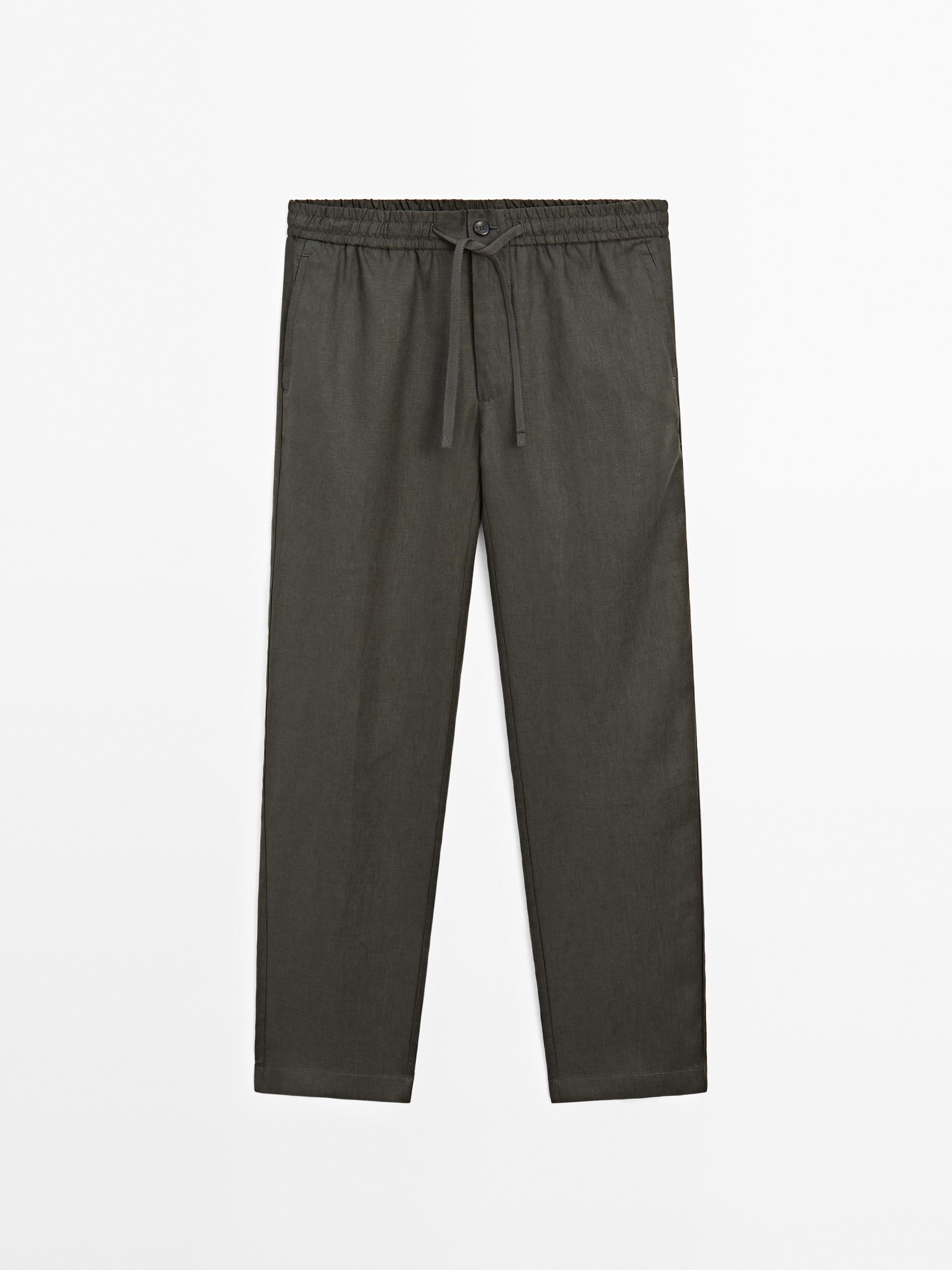 Pantalón jogger 100% lino