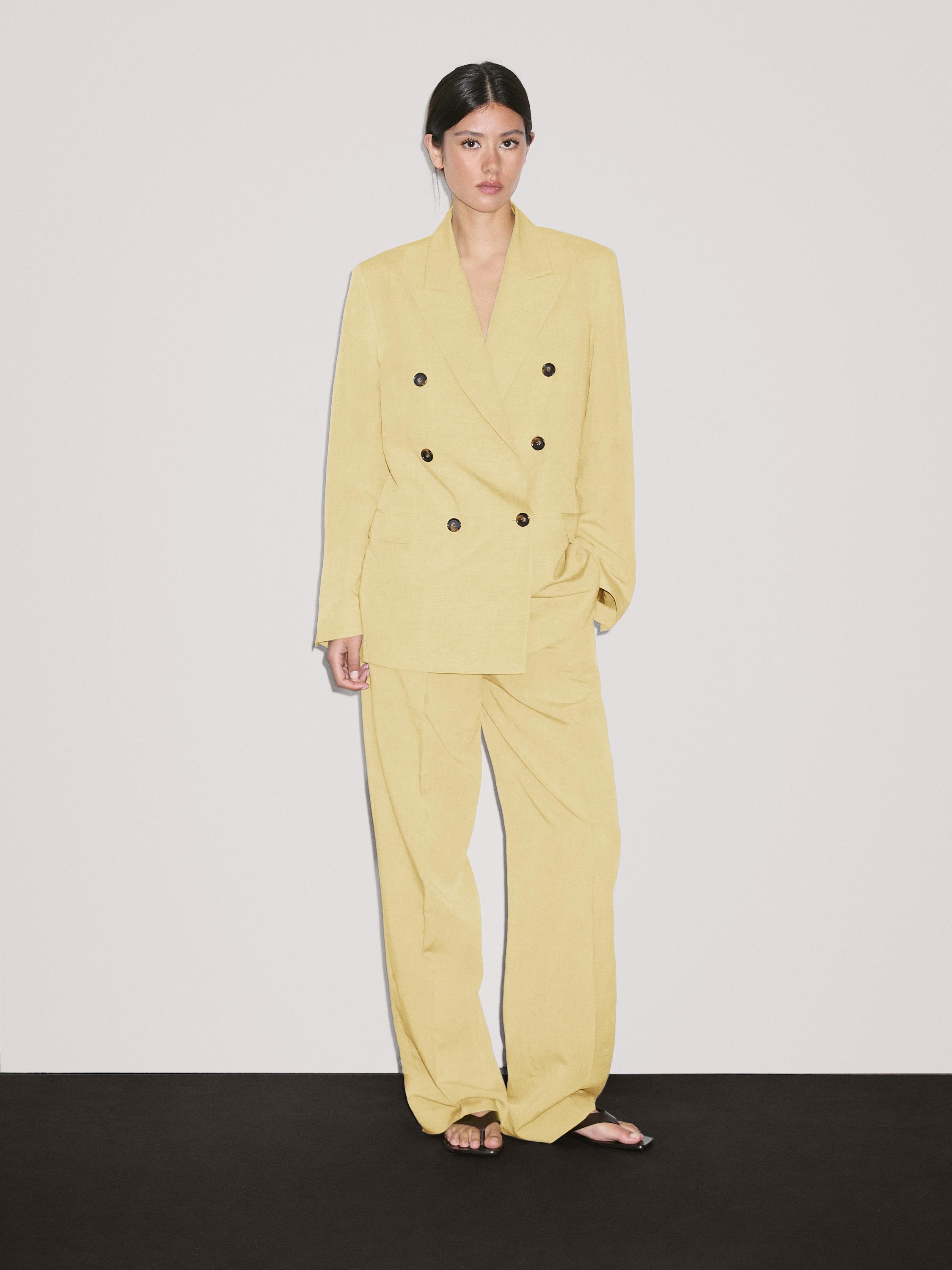 Suit trousers with dart detail
